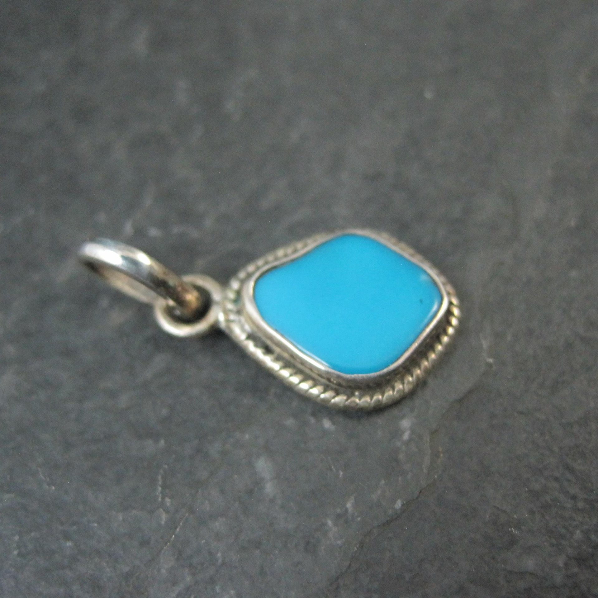 Simple Sterling Turquoise Pendant