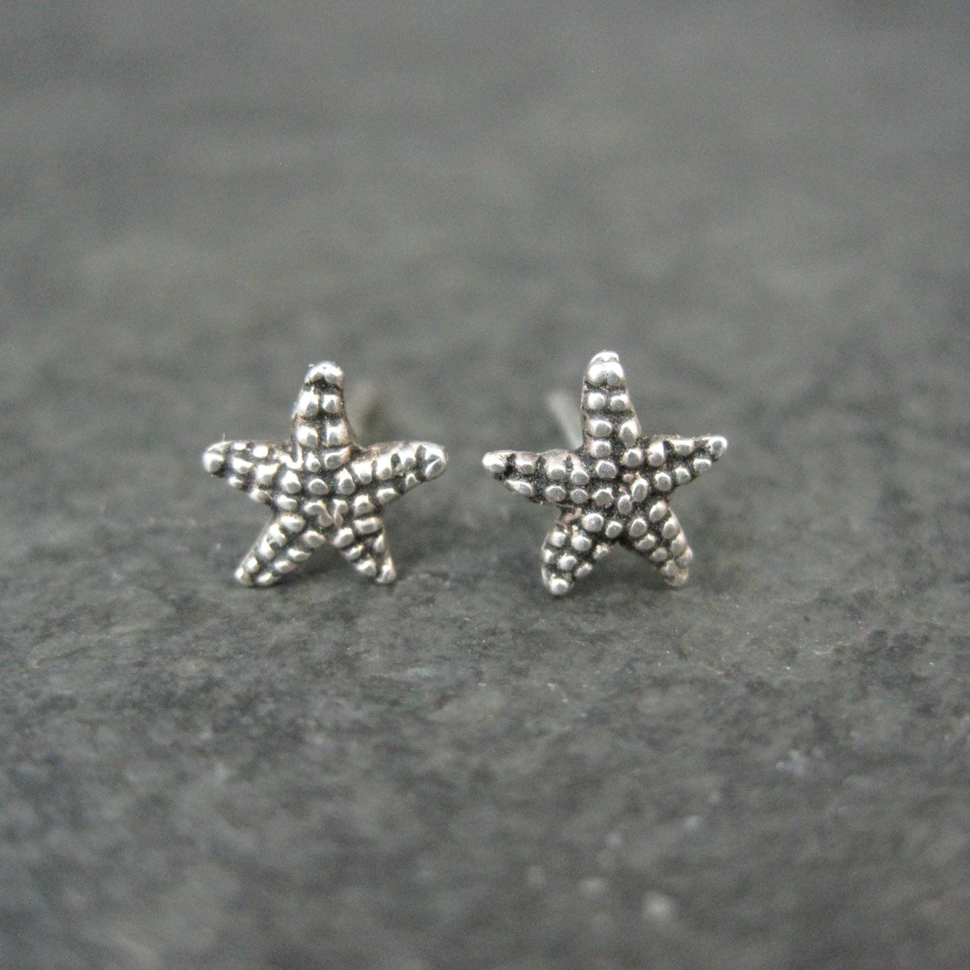 Tiny Vintage Sterling Starfish Earrings