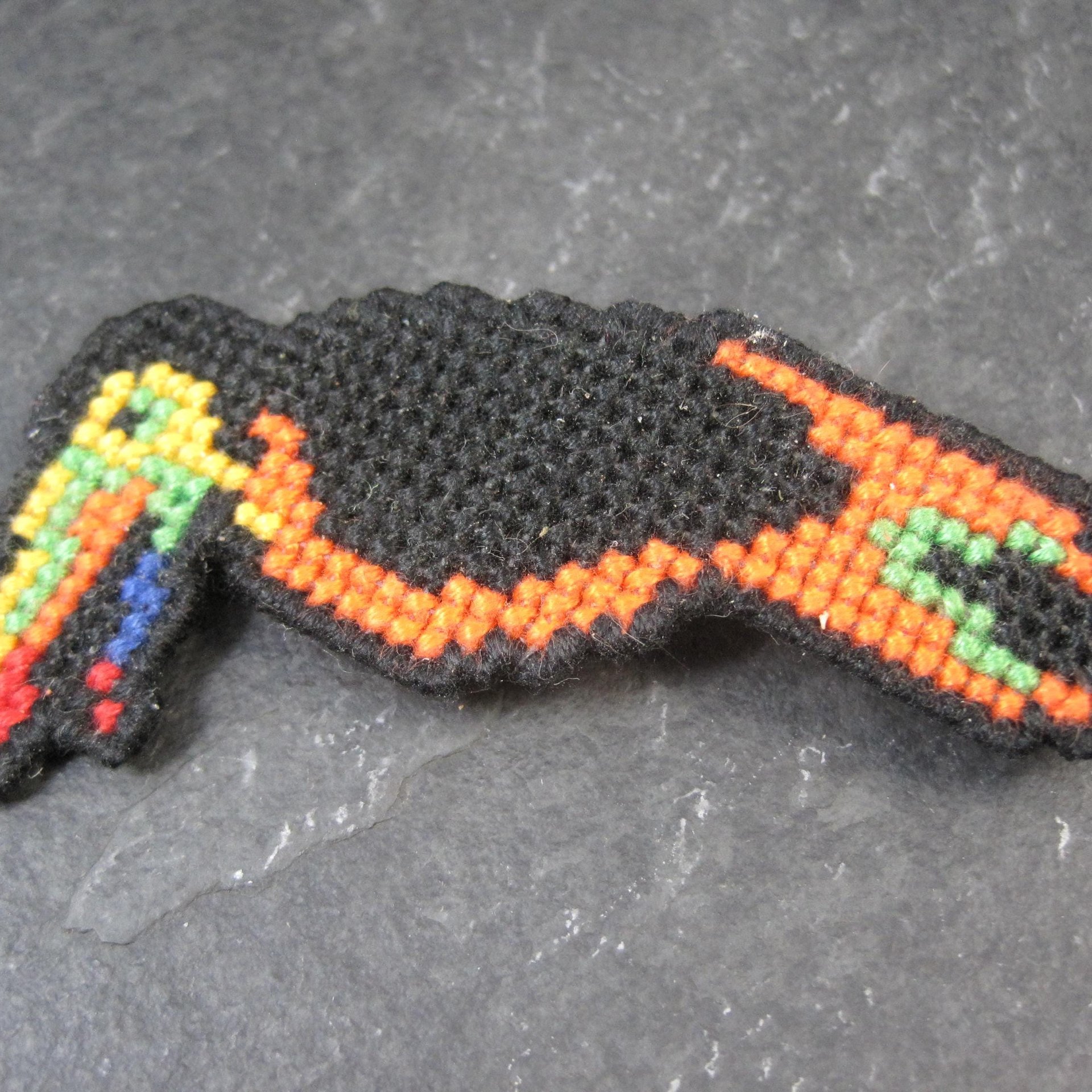 Vintage Cross Stitch Toucan Brooch Pin