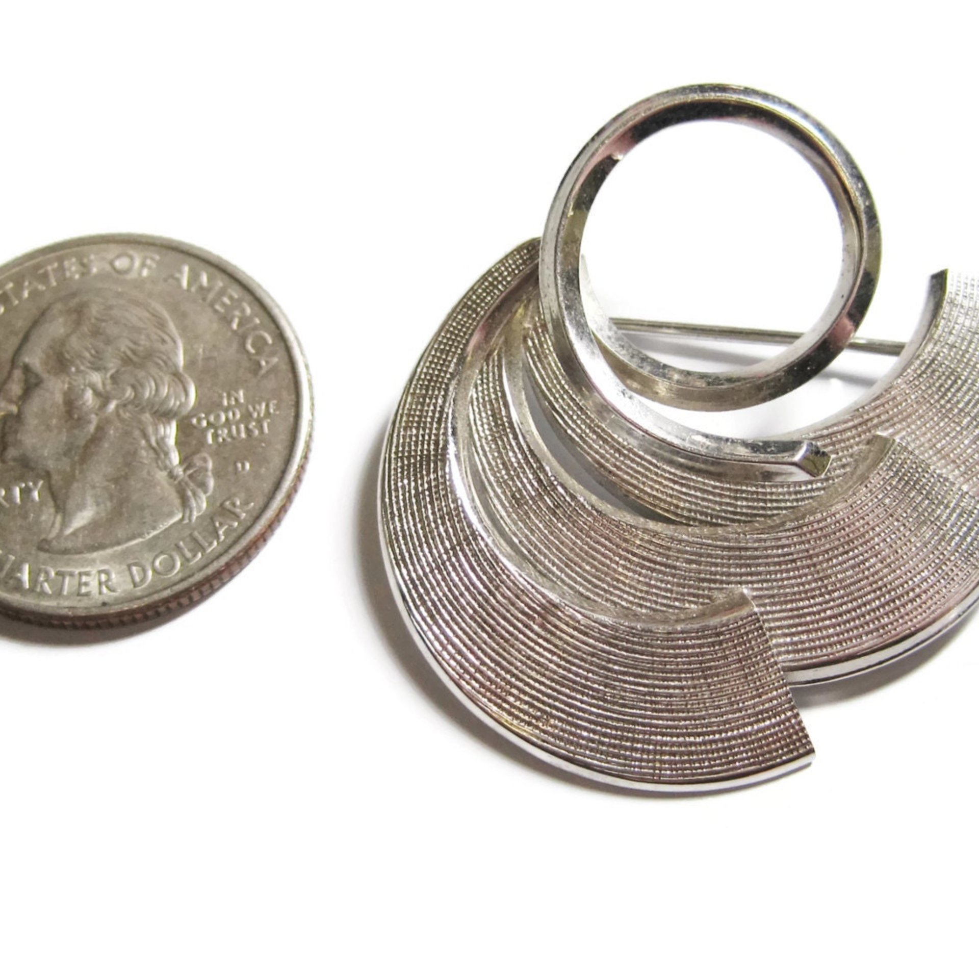 Vintage Sterling Swirl Brooch Pin Dolan Bullock