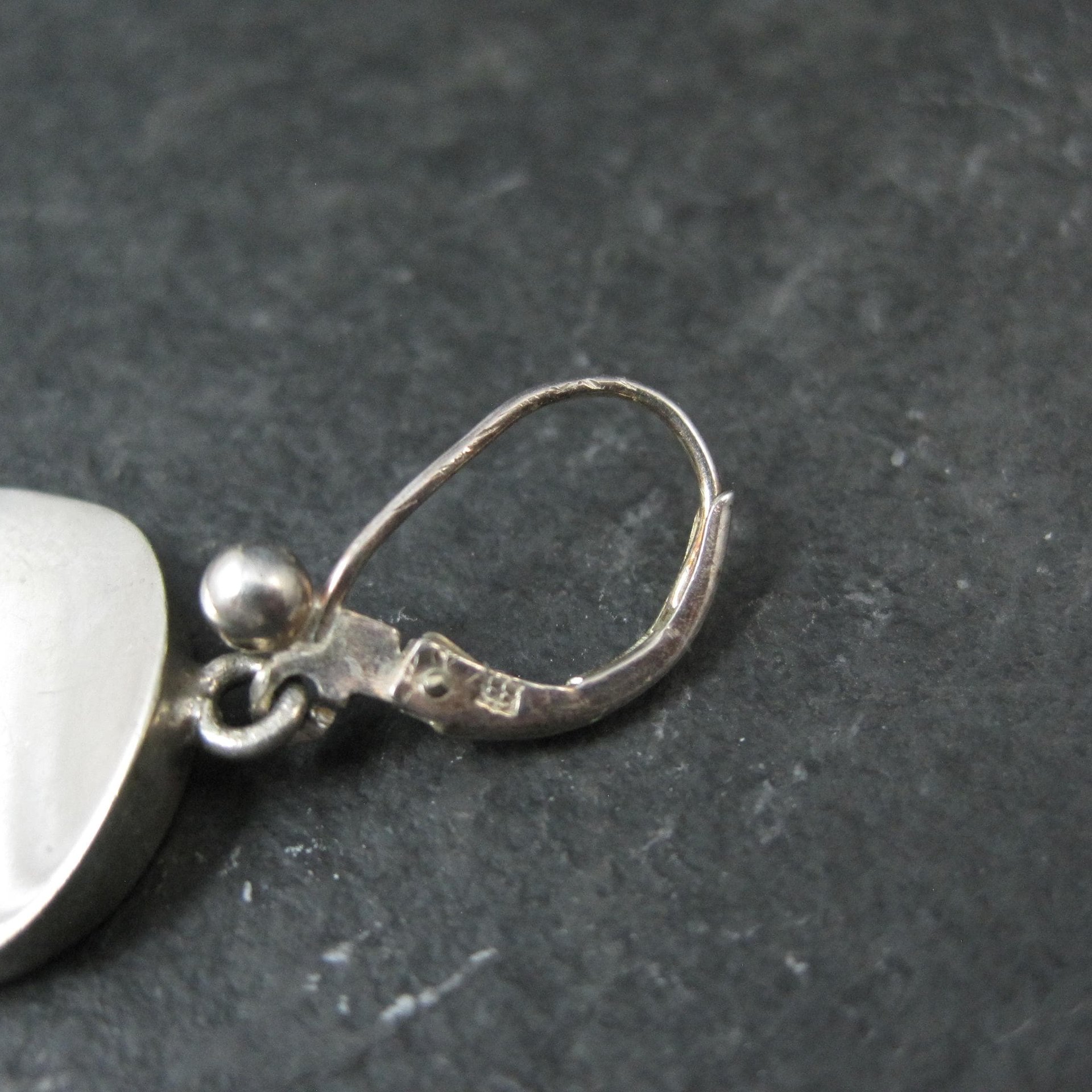 Vintage Sterling Concave Circle Earrings MCM Barra