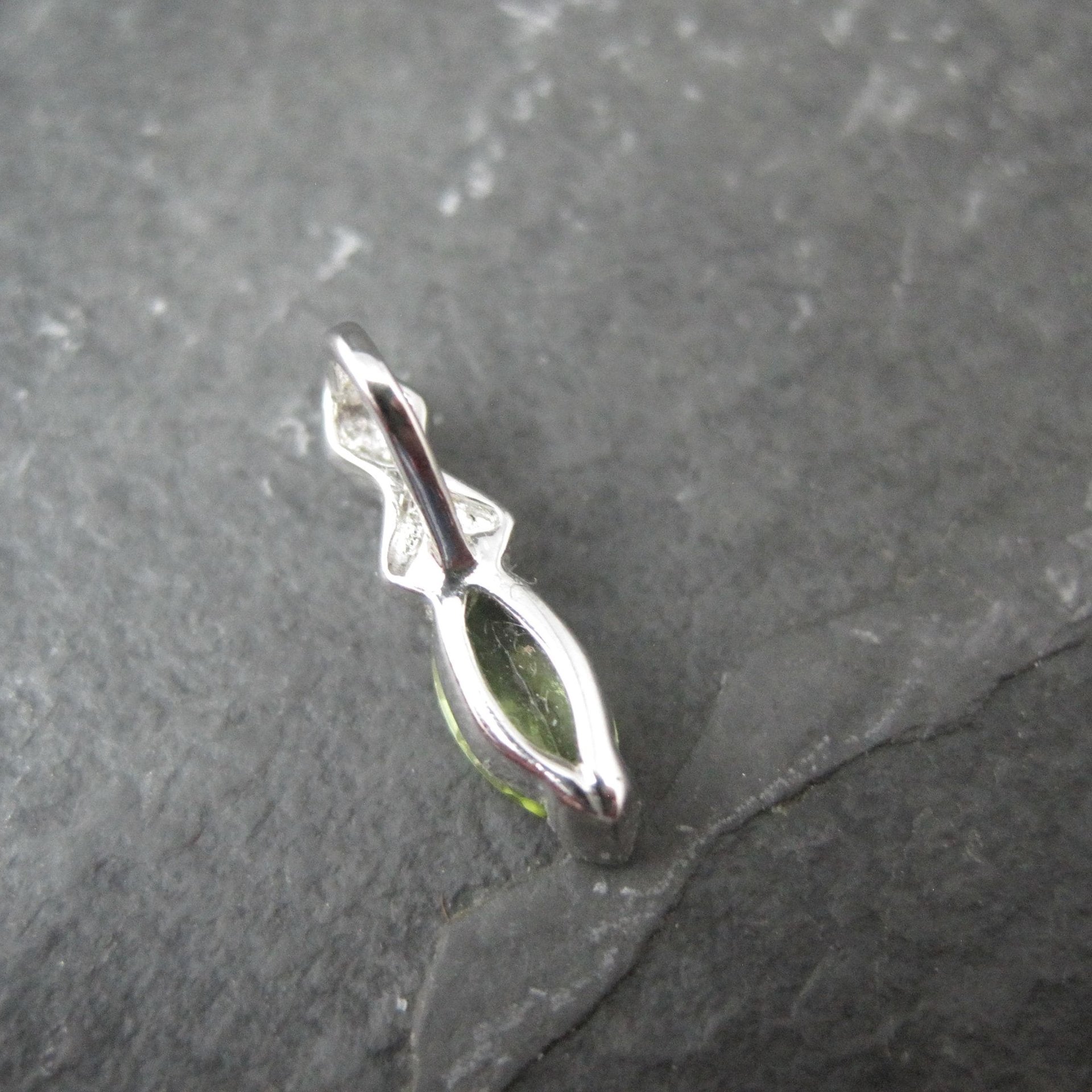 Tiny Sterling Peridot Pendant