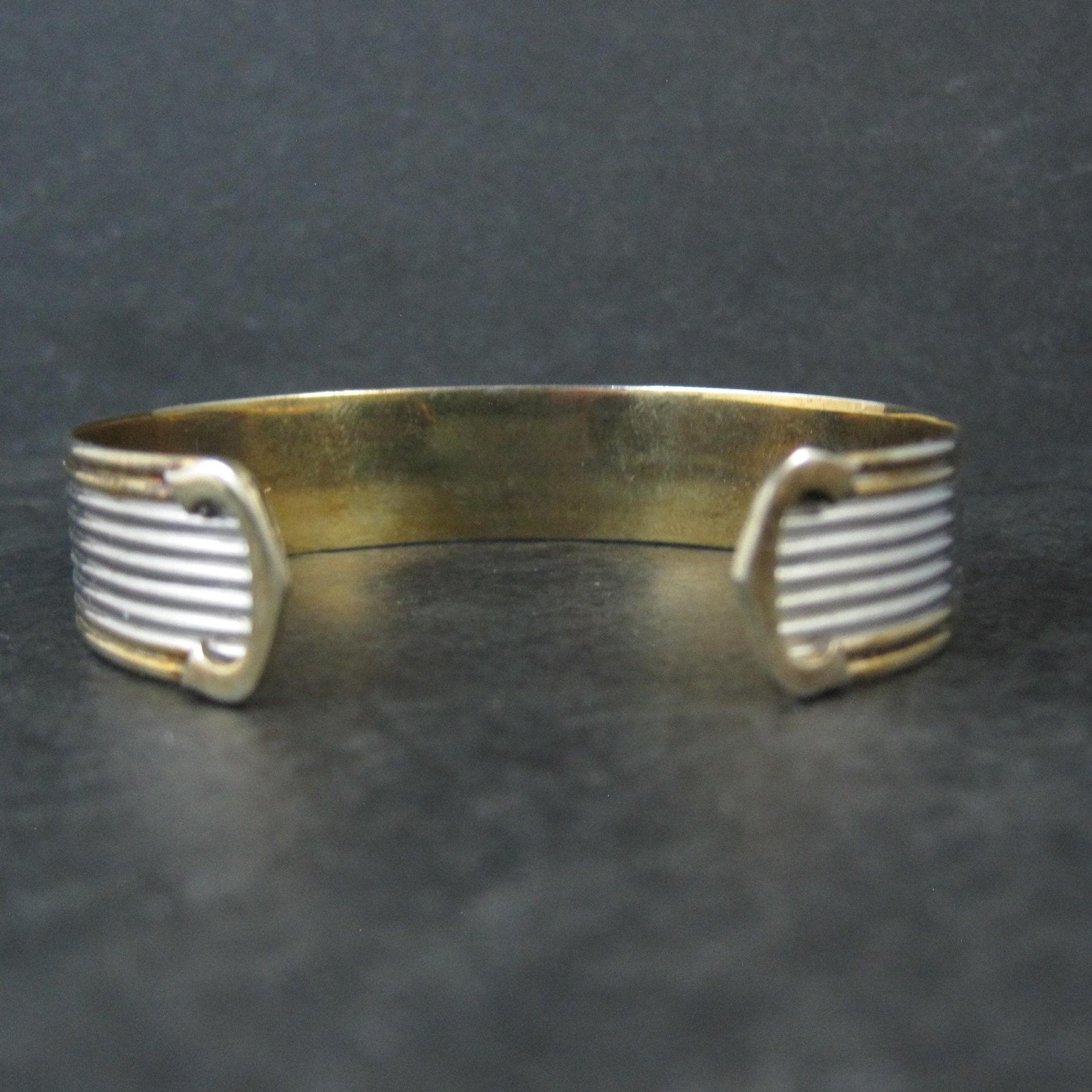 Italian Vermeil Sterling Cuff Bracelet 7 Inches