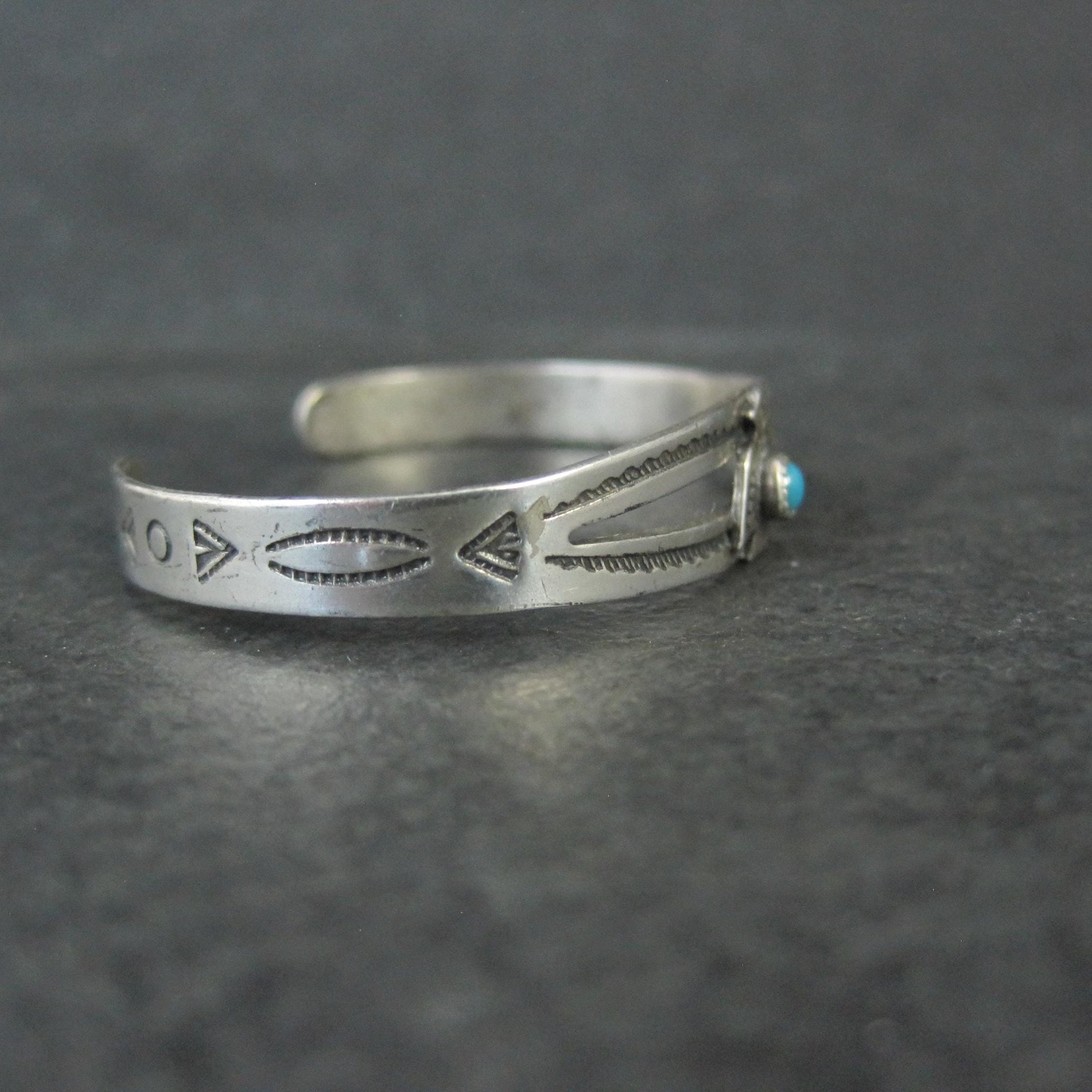 Vintage Sterling Thunderbird Cuff Bracelet Child Sized 4.25"