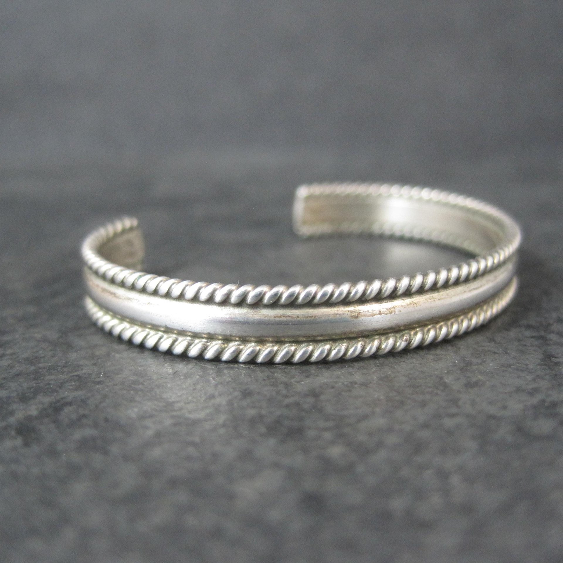 Childs Vintage Sterling Navajo Cuff Bracelet 4.5 Inches