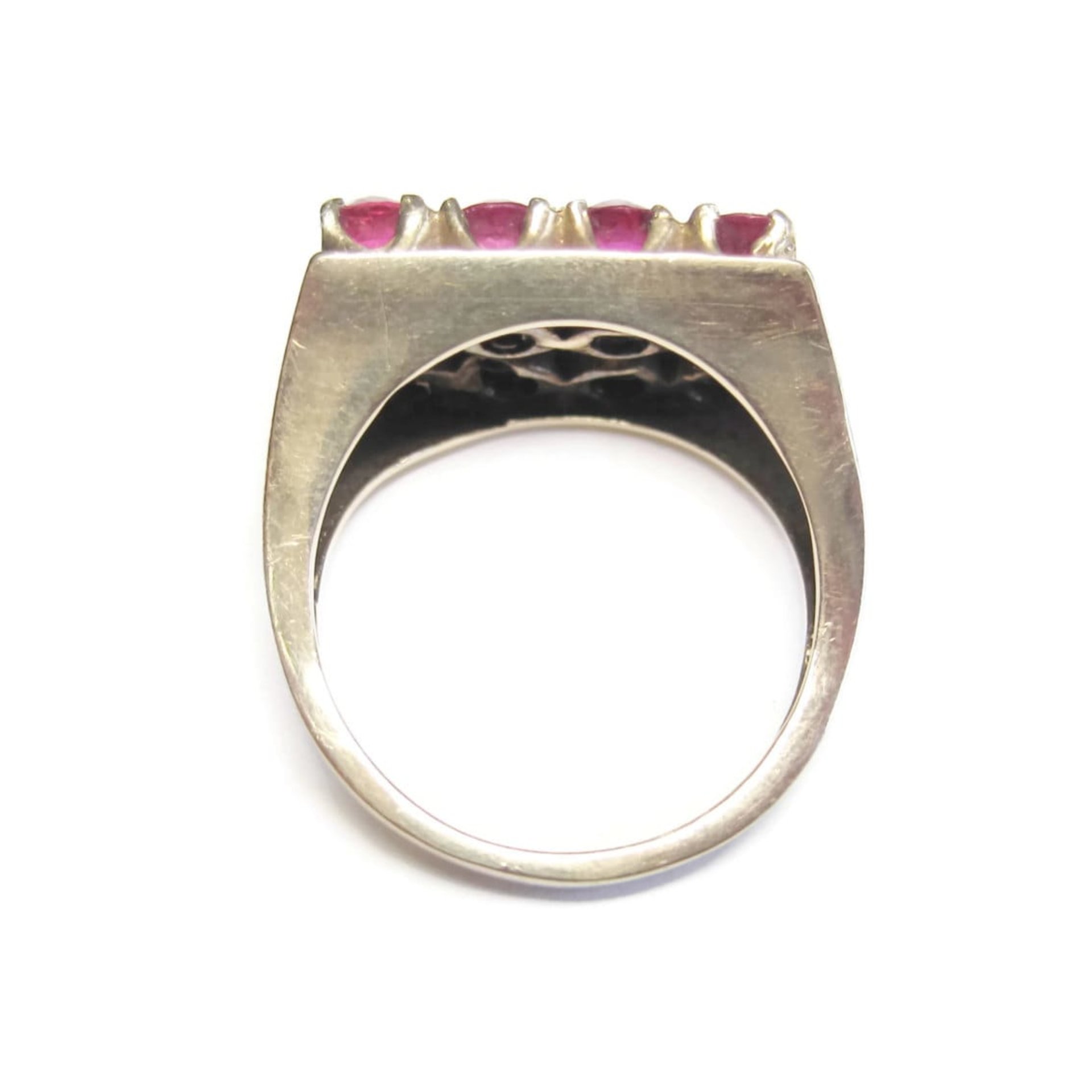 Antique 10K Ruby and Pearl Ring Size 6
