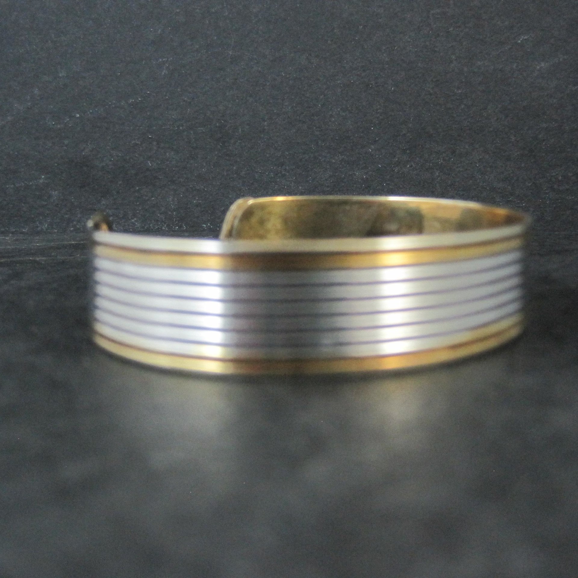 Italian Vermeil Sterling Cuff Bracelet 7 Inches