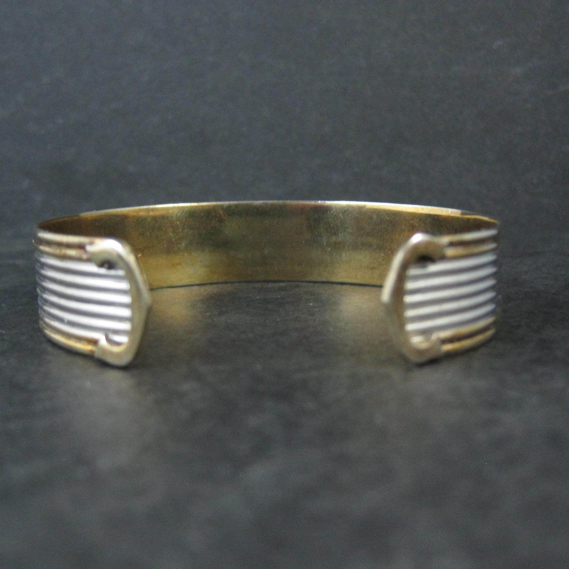 Italian Vermeil Sterling Cuff Bracelet 7 Inches