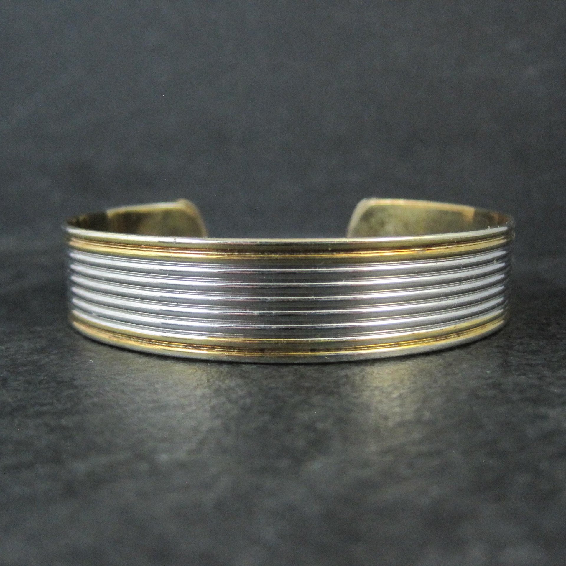 Italian Vermeil Sterling Cuff Bracelet 7 Inches