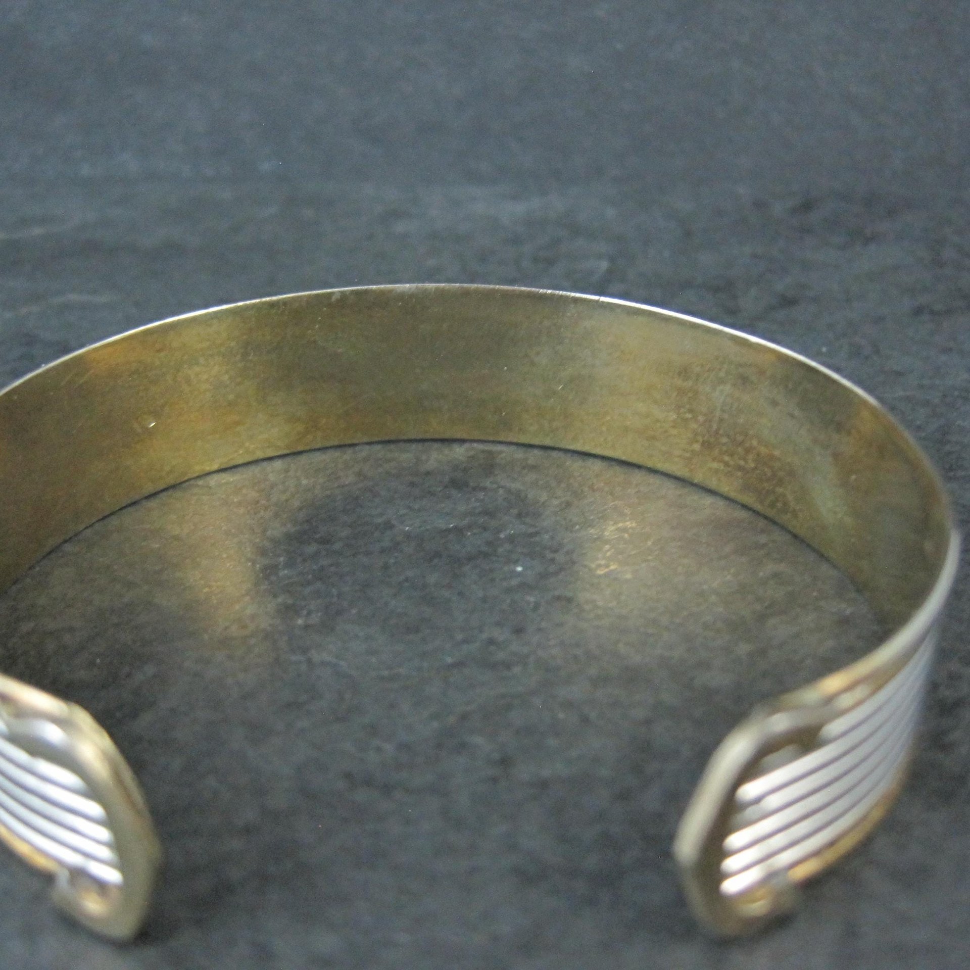 Italian Vermeil Sterling Cuff Bracelet 7 Inches