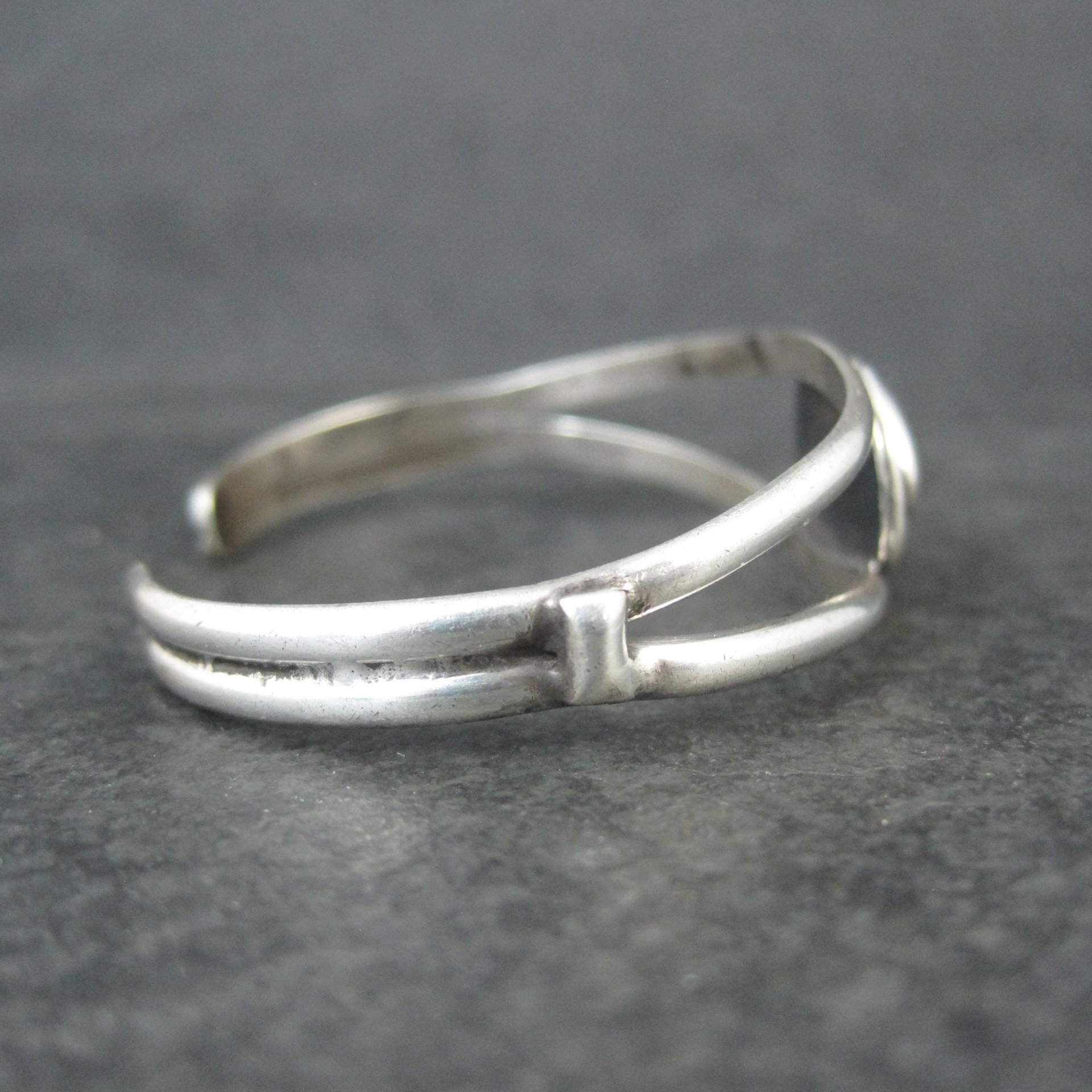 Navajo Child's Turquoise Cuff Bracelet 4.25" Sterling Silver