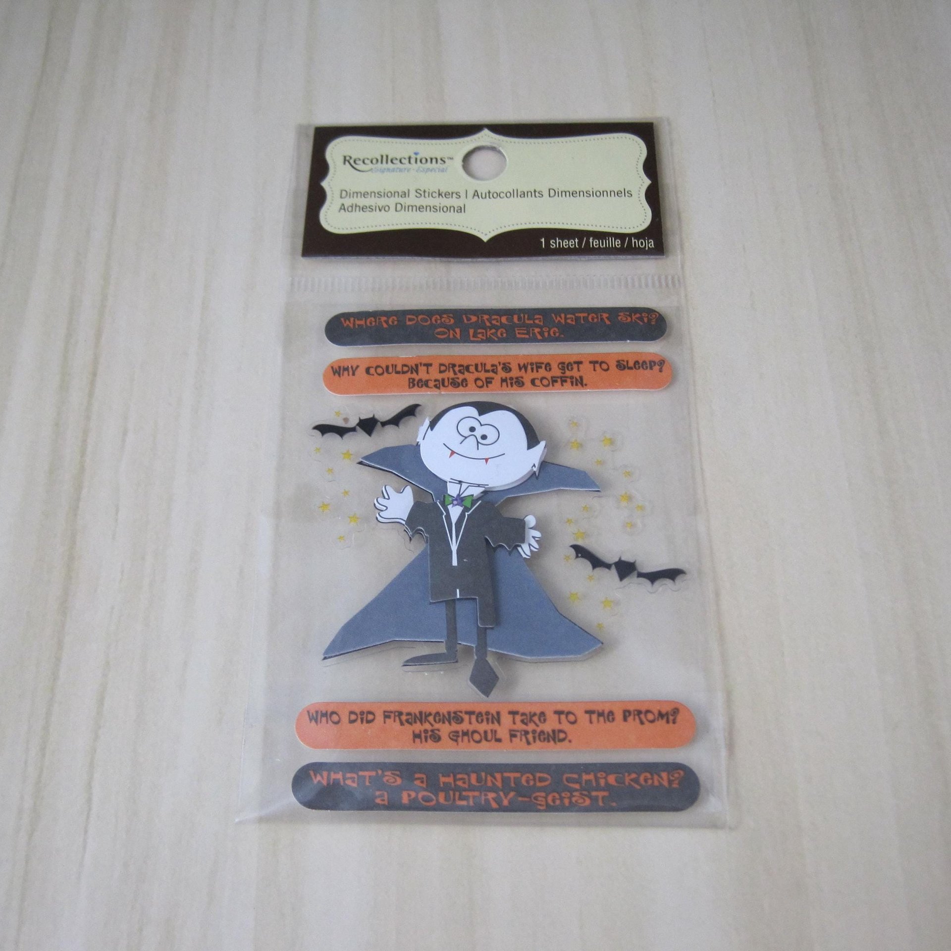 Dimensional Halloween Vampire Stickers Recollections Scrapbooking