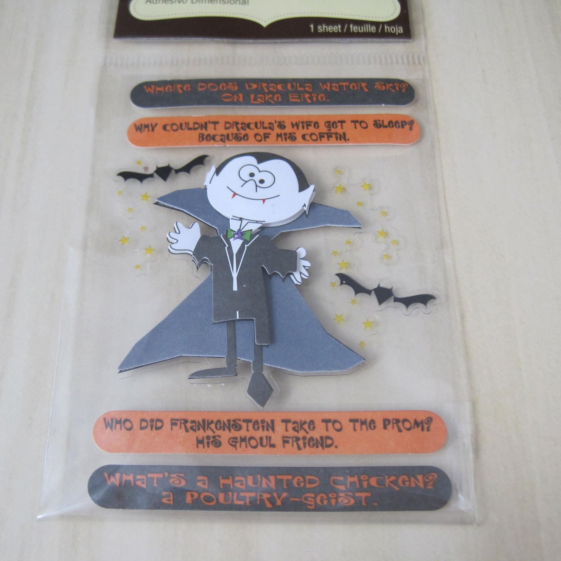 Dimensional Halloween Vampire Stickers Recollections Scrapbooking