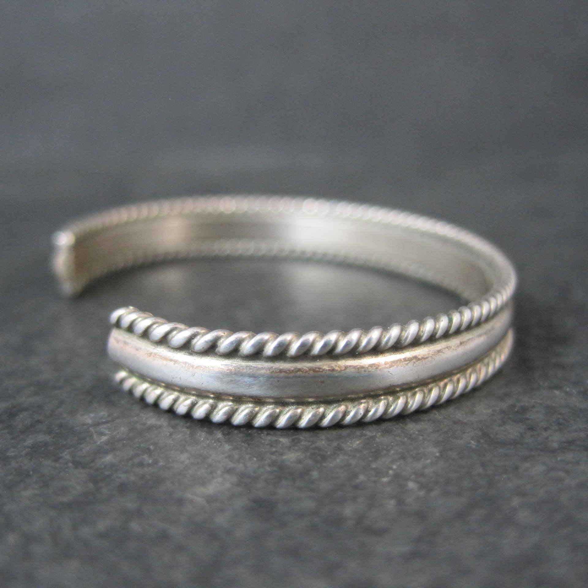 Childs Vintage Sterling Navajo Cuff Bracelet 4.5 Inches