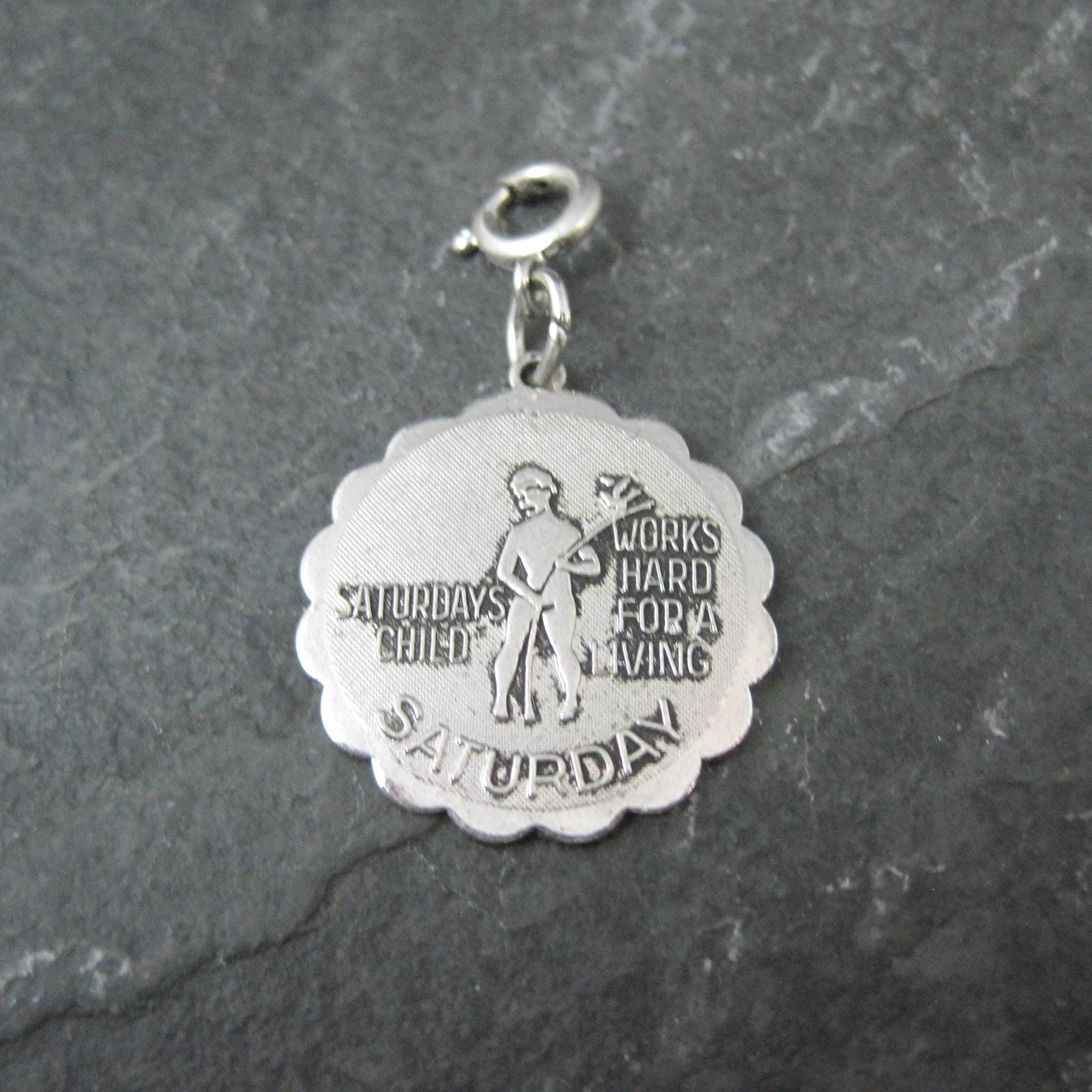 1976 Saturdays Child Charm Sarah Coventry