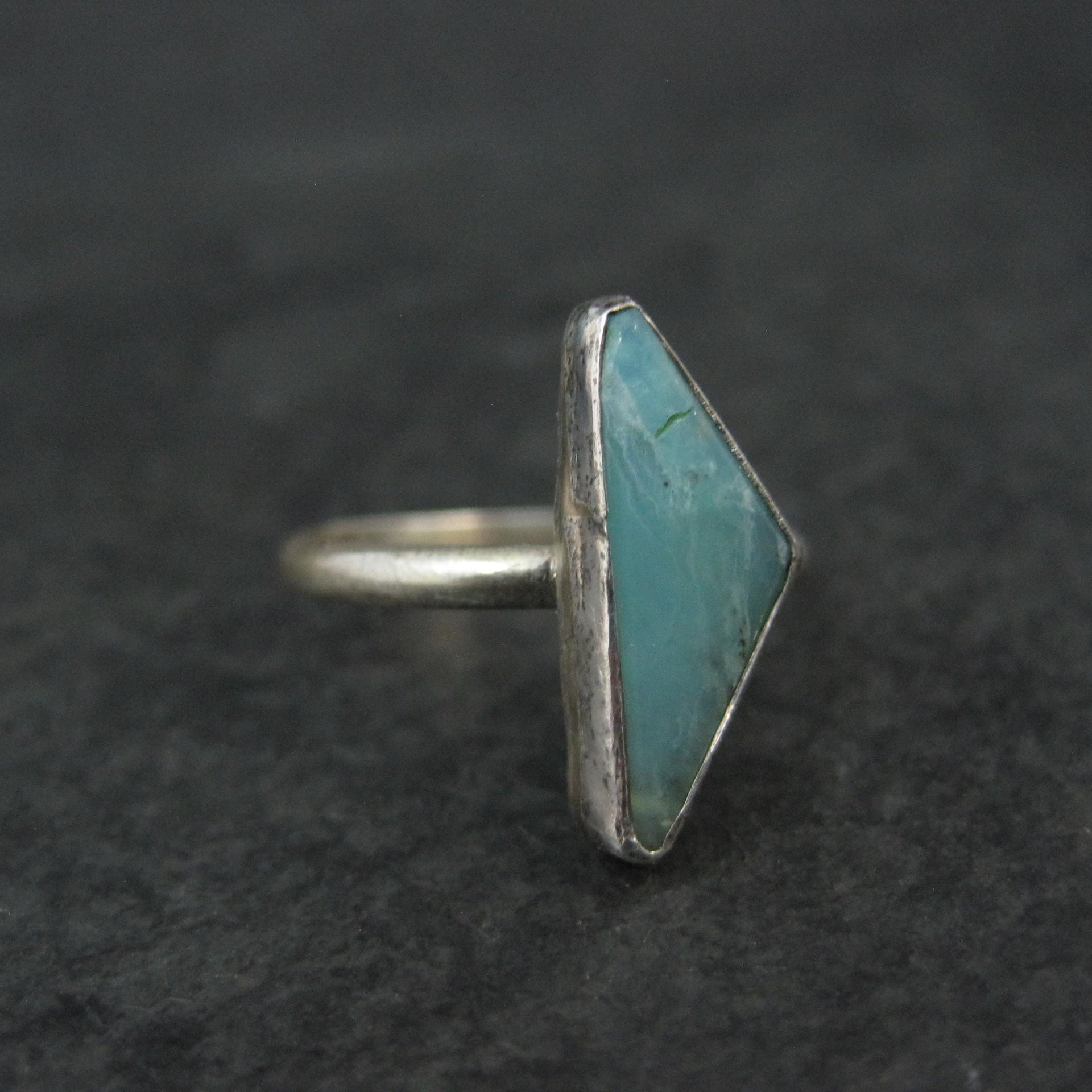 Handmade Vintage Sterling Quartz Ring Size 10