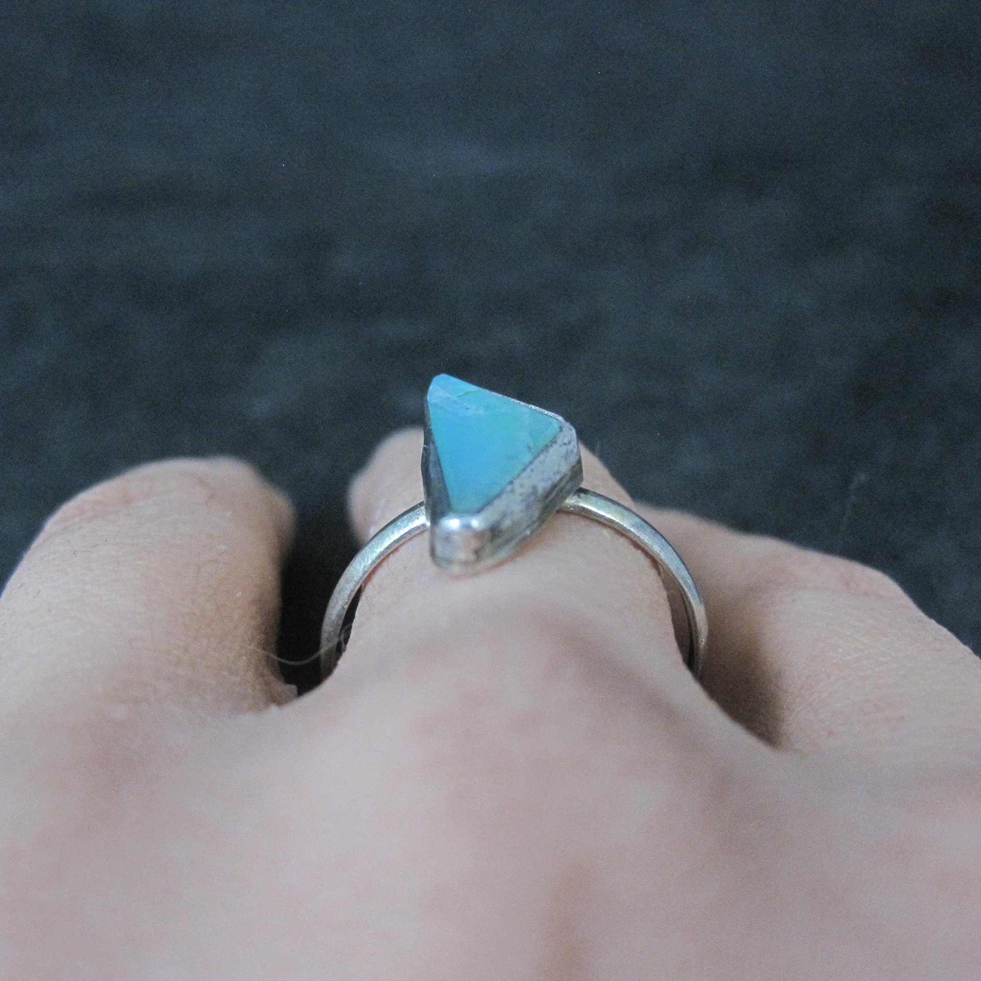 Handmade Vintage Sterling Quartz Ring Size 10