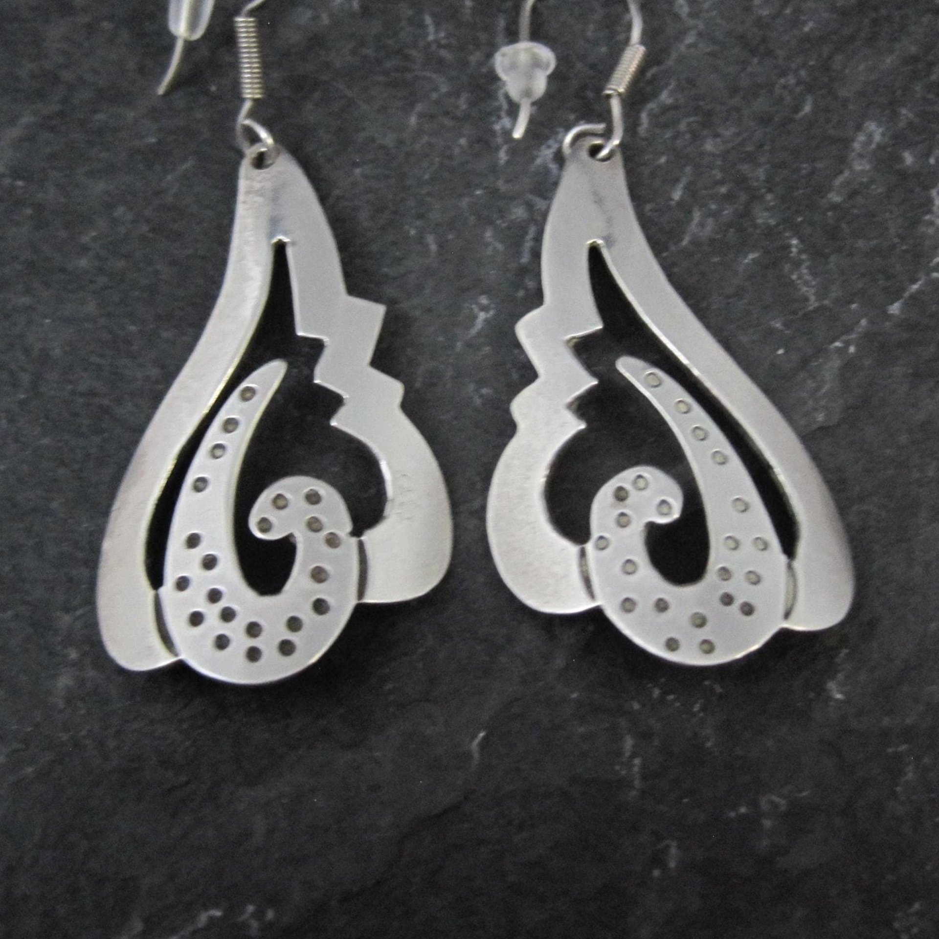Mid Century Mexican Sterling Silver Earrings