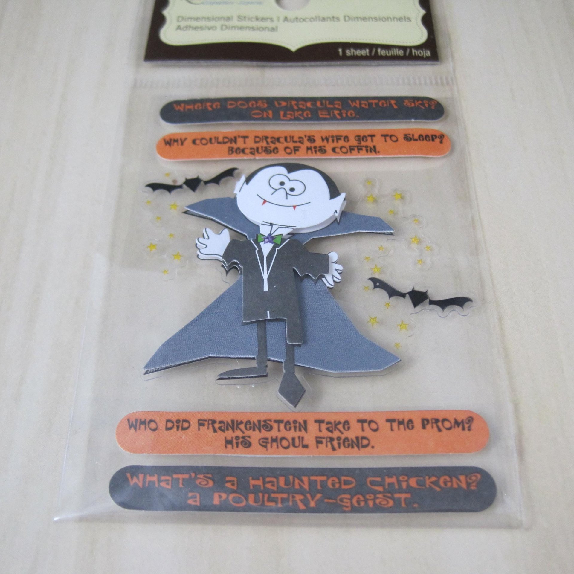 Dimensional Halloween Vampire Stickers Recollections Scrapbooking