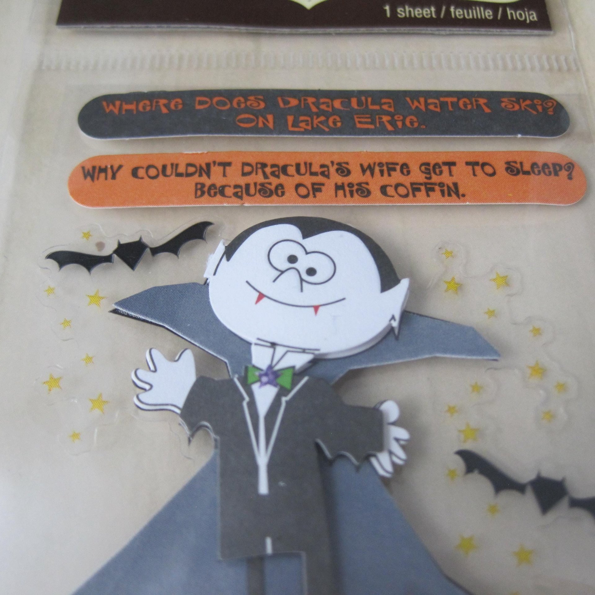Dimensional Halloween Vampire Stickers Recollections Scrapbooking