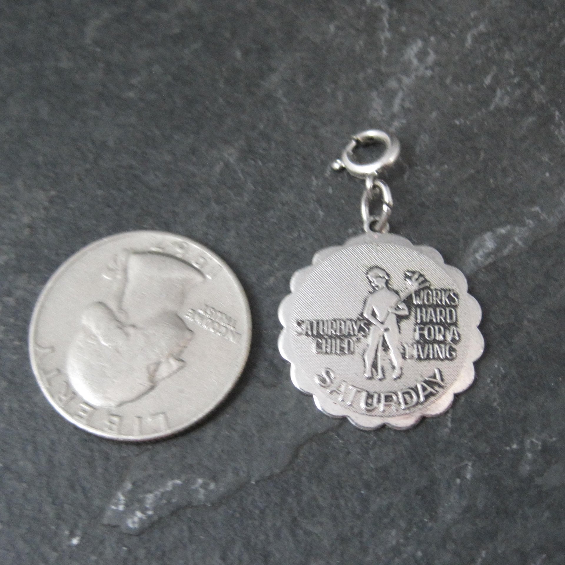 1976 Saturdays Child Charm Sarah Coventry