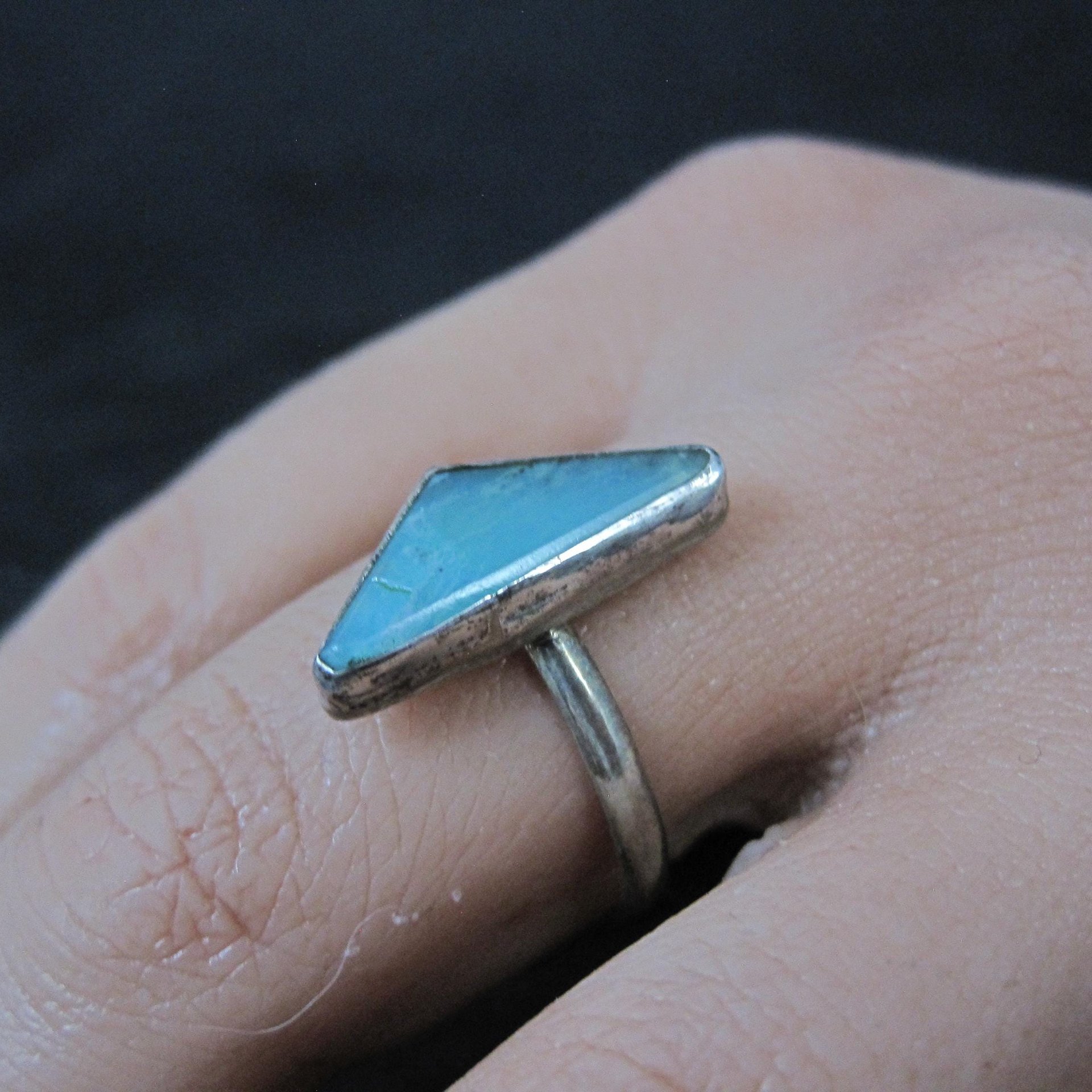 Handmade Vintage Sterling Quartz Ring Size 10