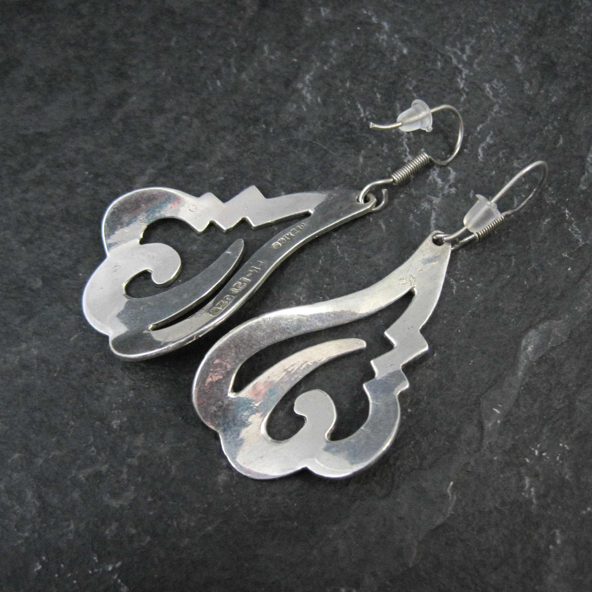 Mid Century Mexican Sterling Silver Earrings