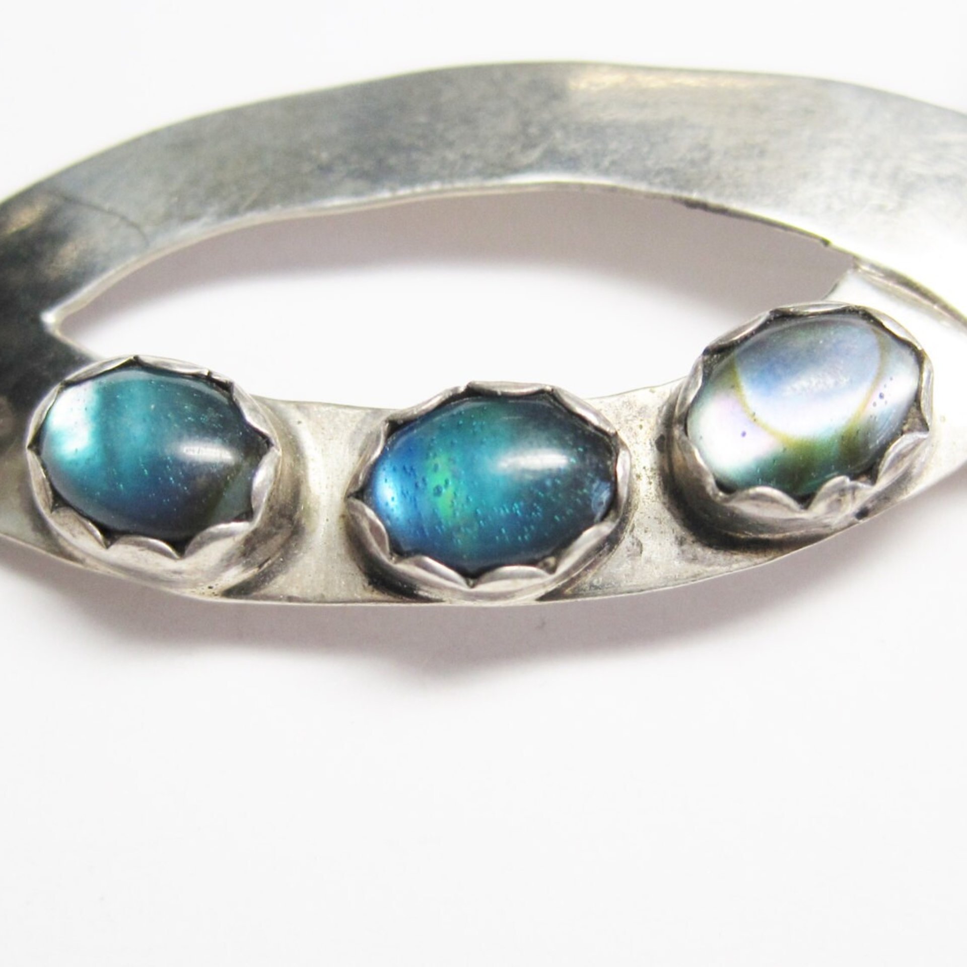 Vintage Southwestern Sterling Paua Shell Brooch