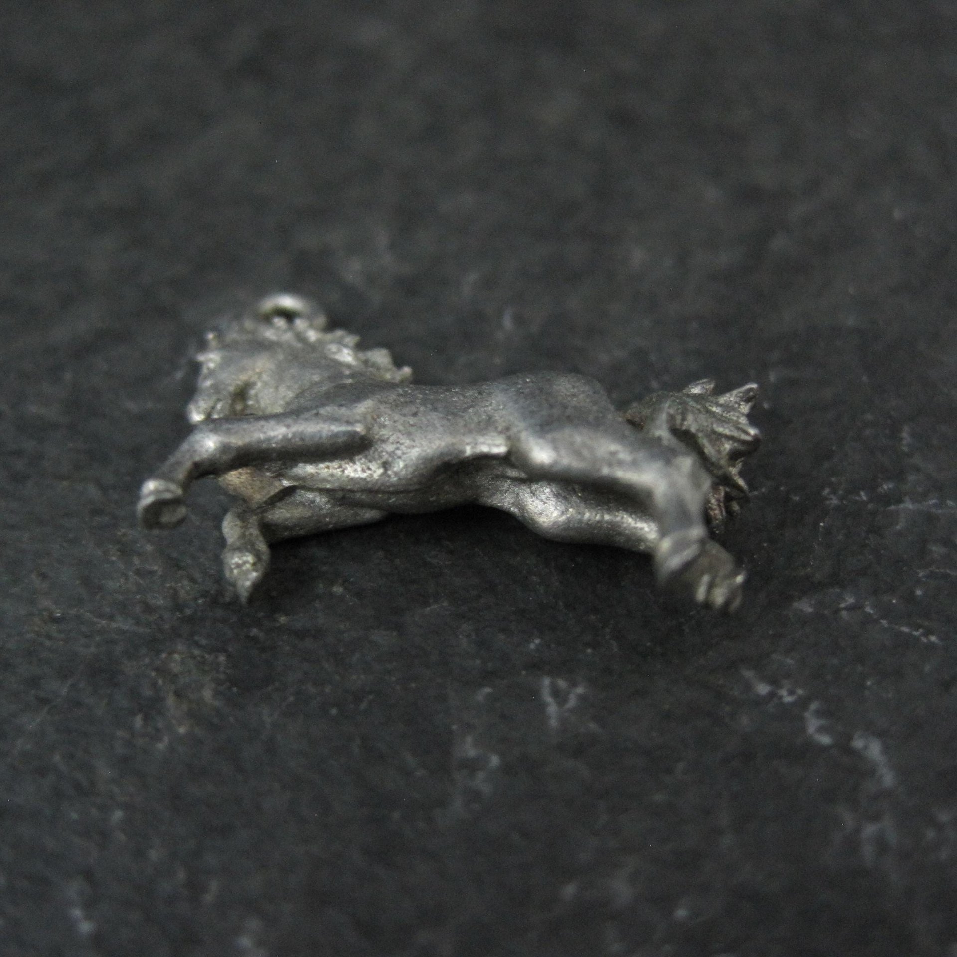 Tiny Pewter Rearing Horse Charm