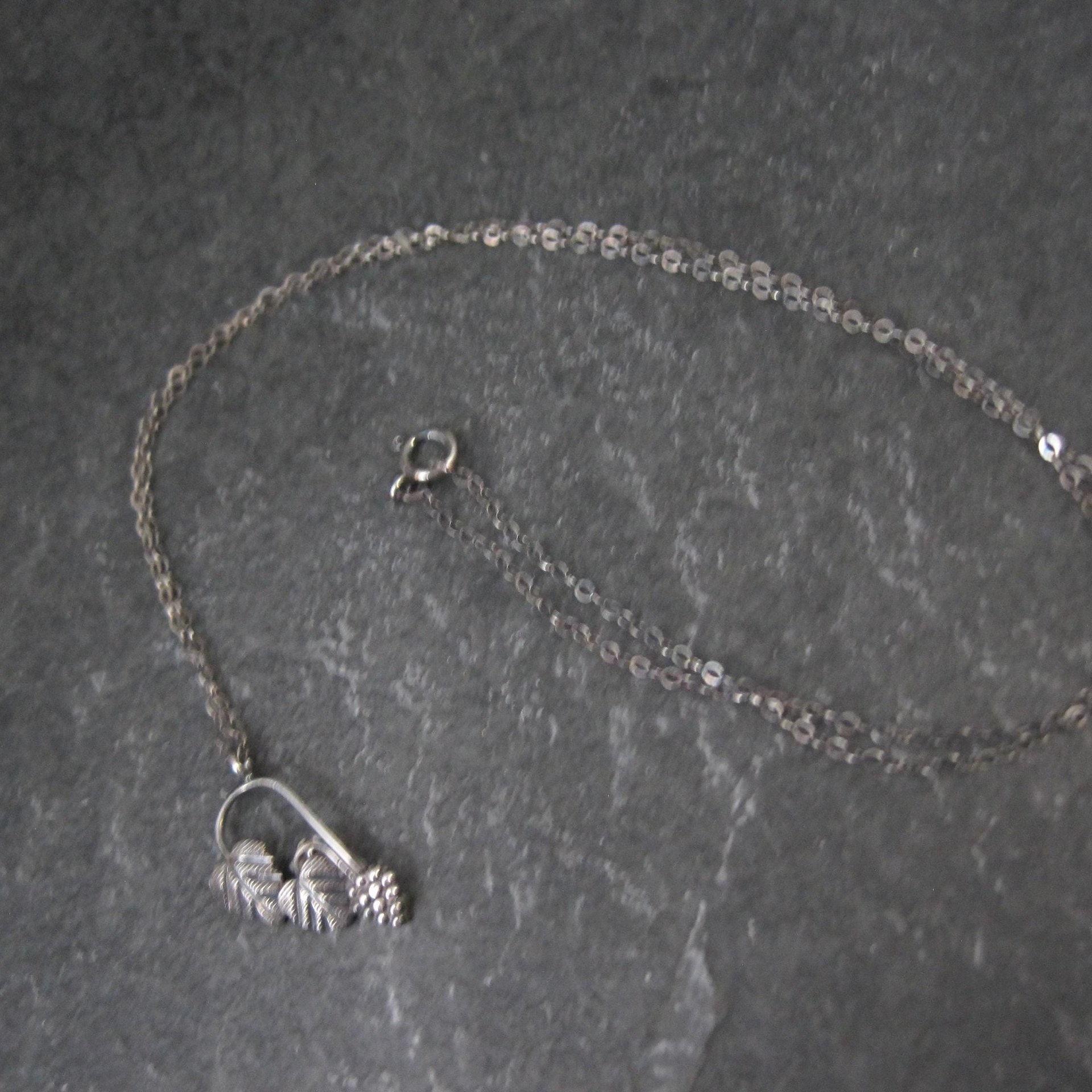 Vintage Black Hills Silver Leaf Necklace Coleman-Frizzell