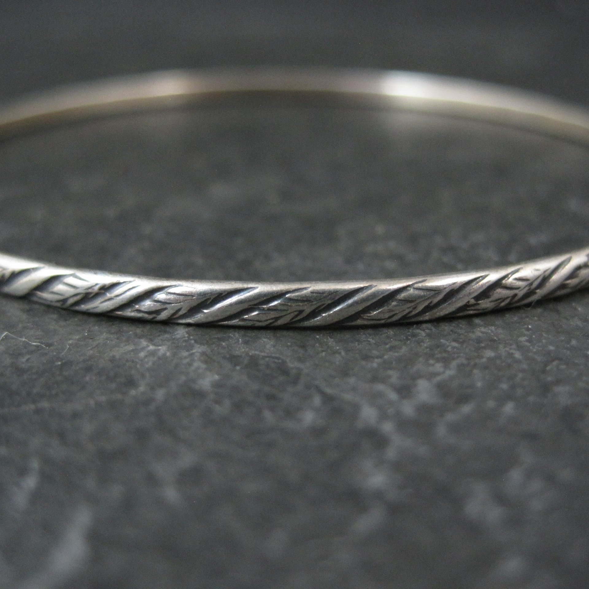 Vintage Sterling Art Deco Bangle Bracelet 7.5 Inches by Beau