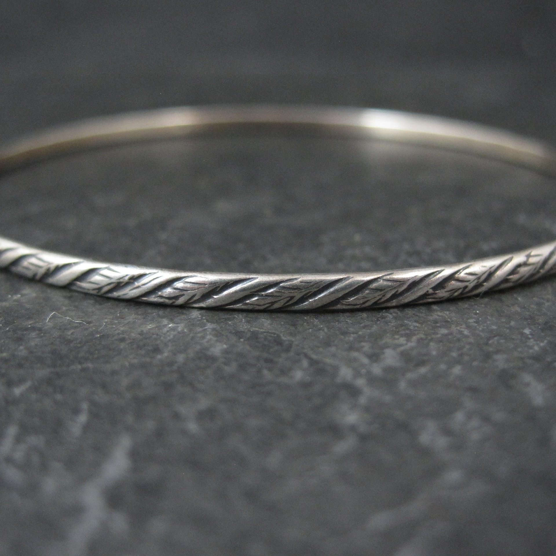 Vintage Sterling Art Deco Bangle Bracelet 7.5 Inches by Beau