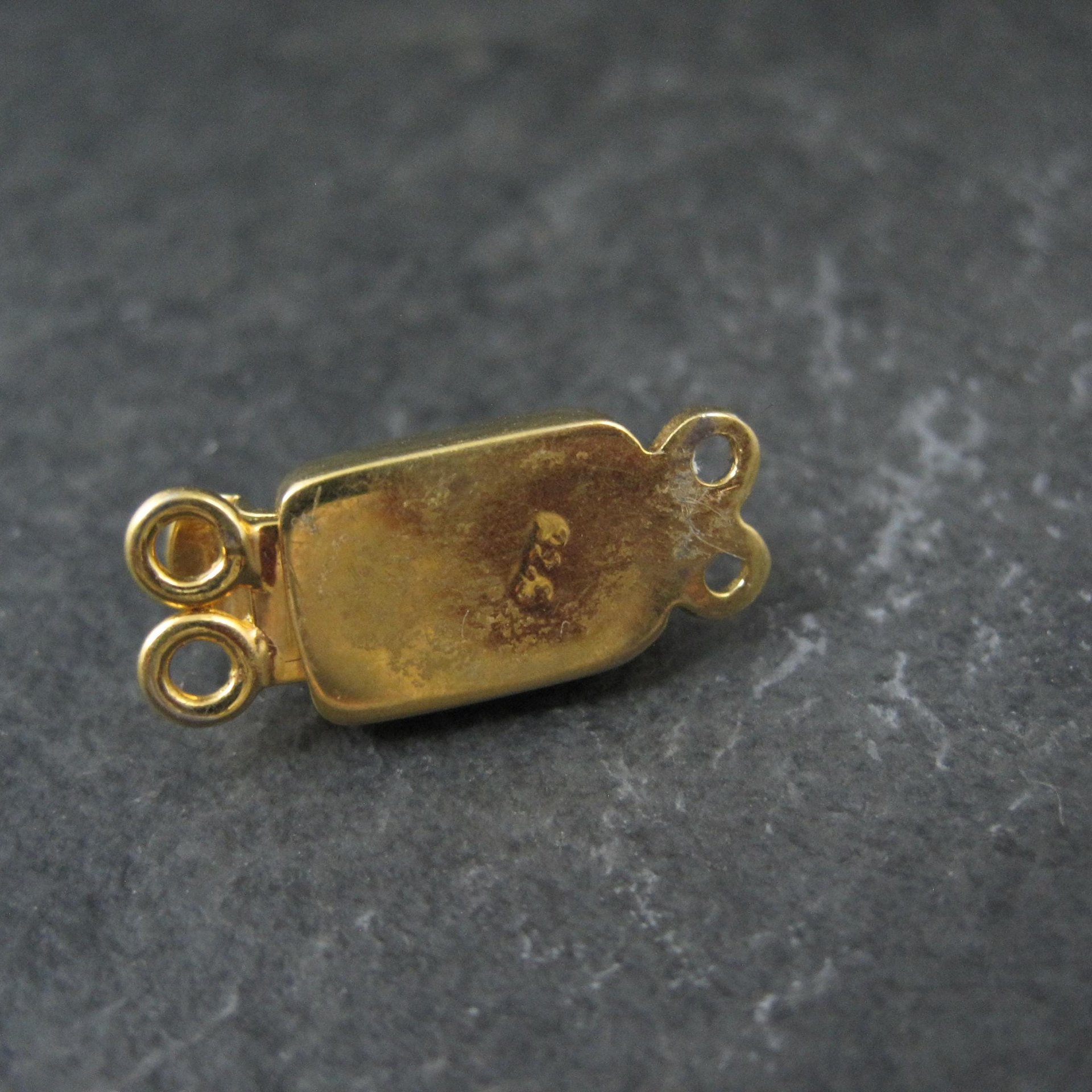 Gold 2 Strand Iolite Box Clasp Vermeil Sterling Silver