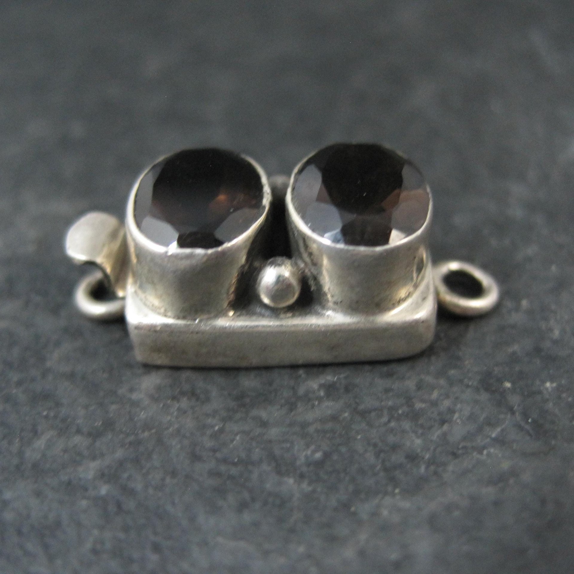 Sterling Silver Smoky Quartz Box Clasp