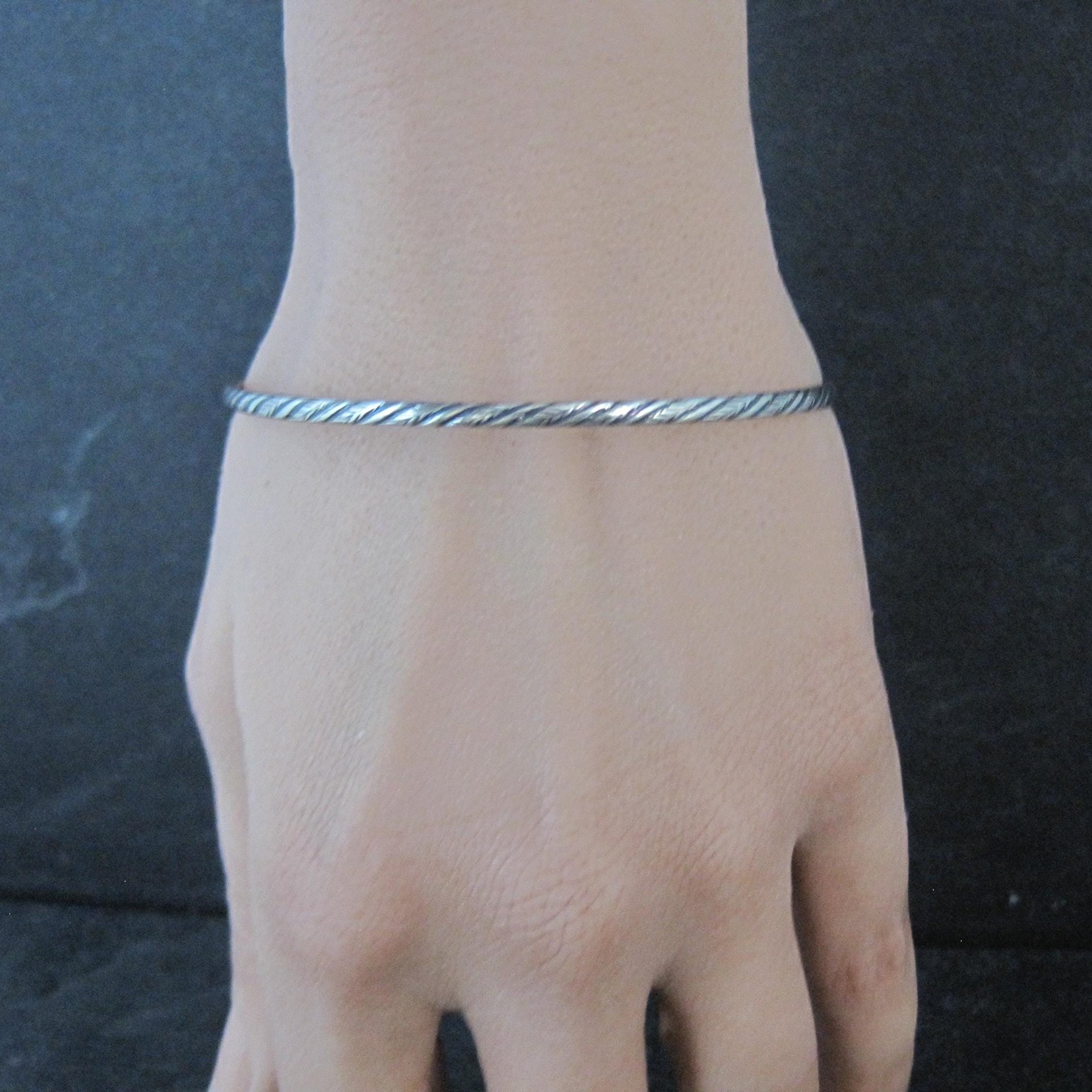 Vintage Sterling Art Deco Bangle Bracelet 7.5 Inches by Beau