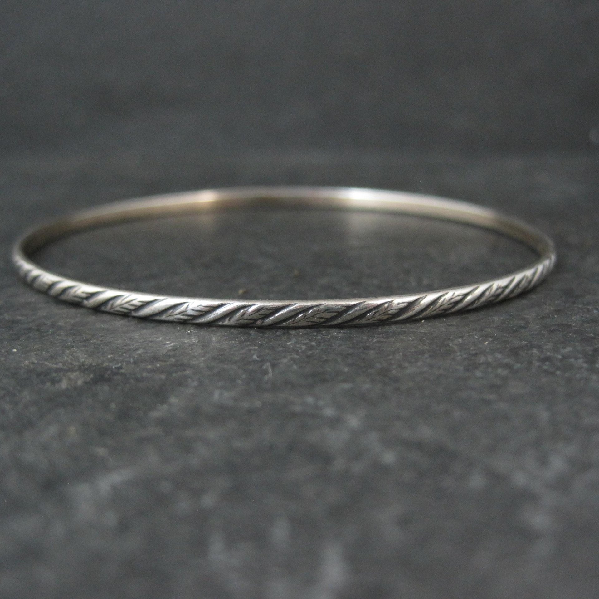 Vintage Sterling Art Deco Bangle Bracelet 7.5 Inches by Beau