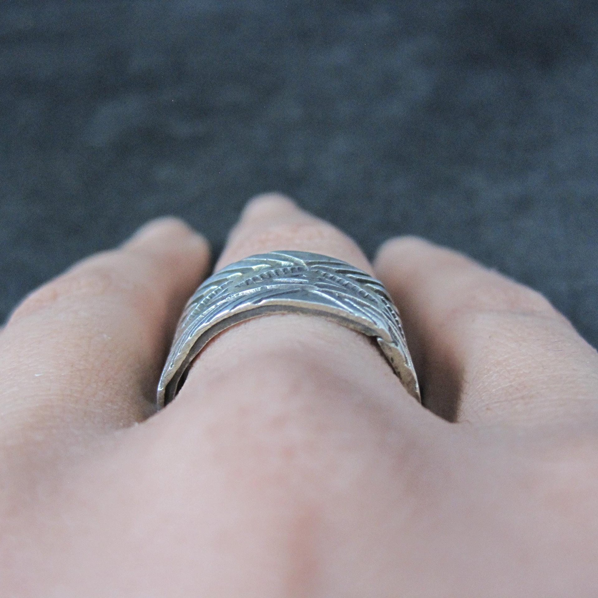 Wide Vintage Southwestern Sterling Band Ring Available in Sizes 8 and 10 Nathan Lovato