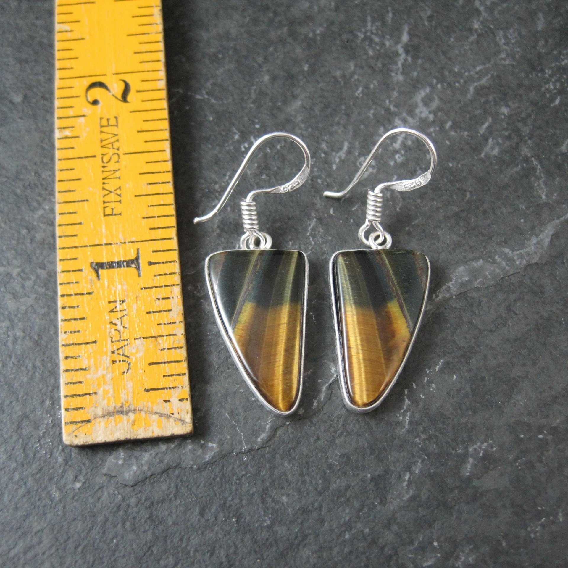 Sterling Silver Tigers Eye Earrings