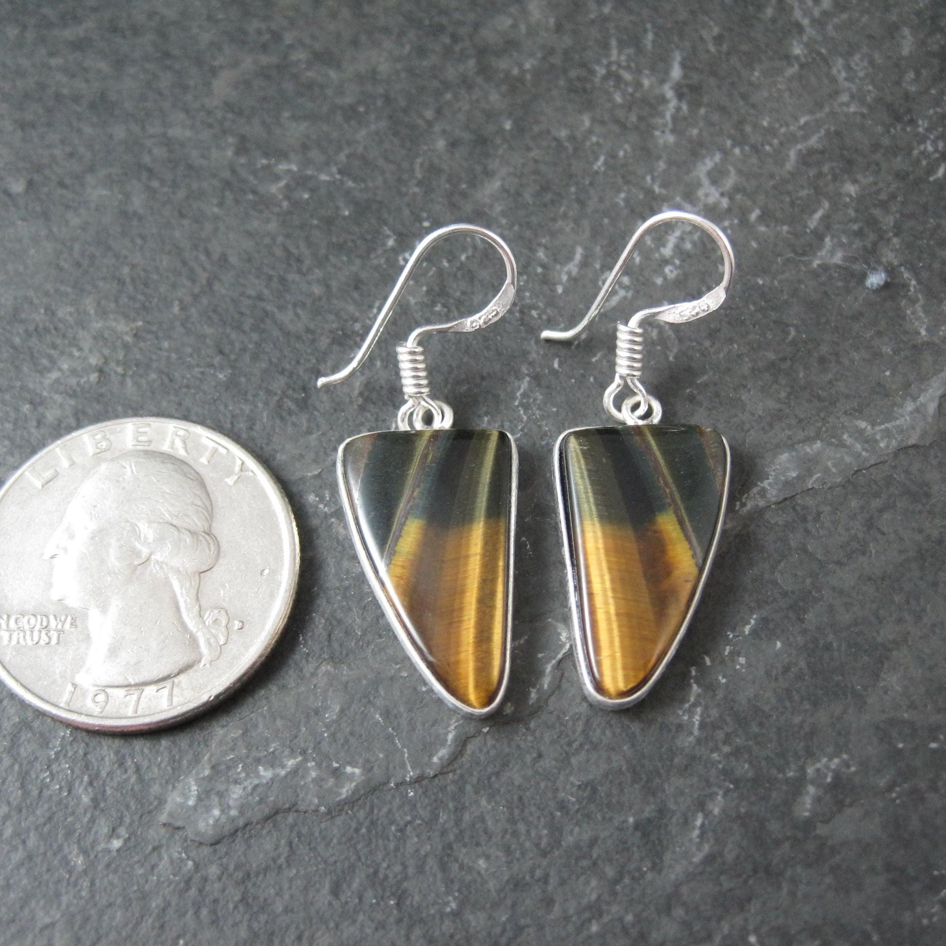 Sterling Silver Tigers Eye Earrings