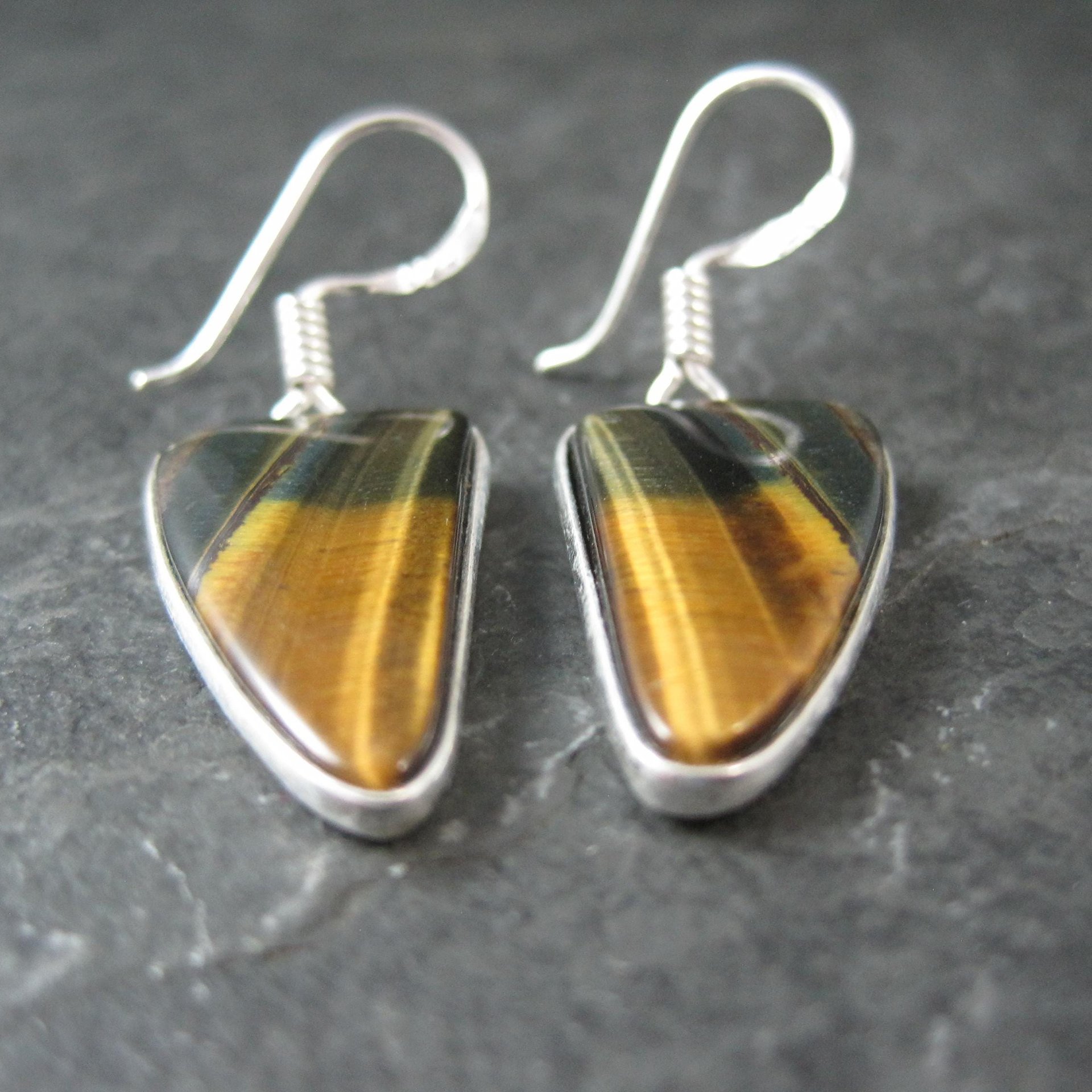 Sterling Silver Tigers Eye Earrings