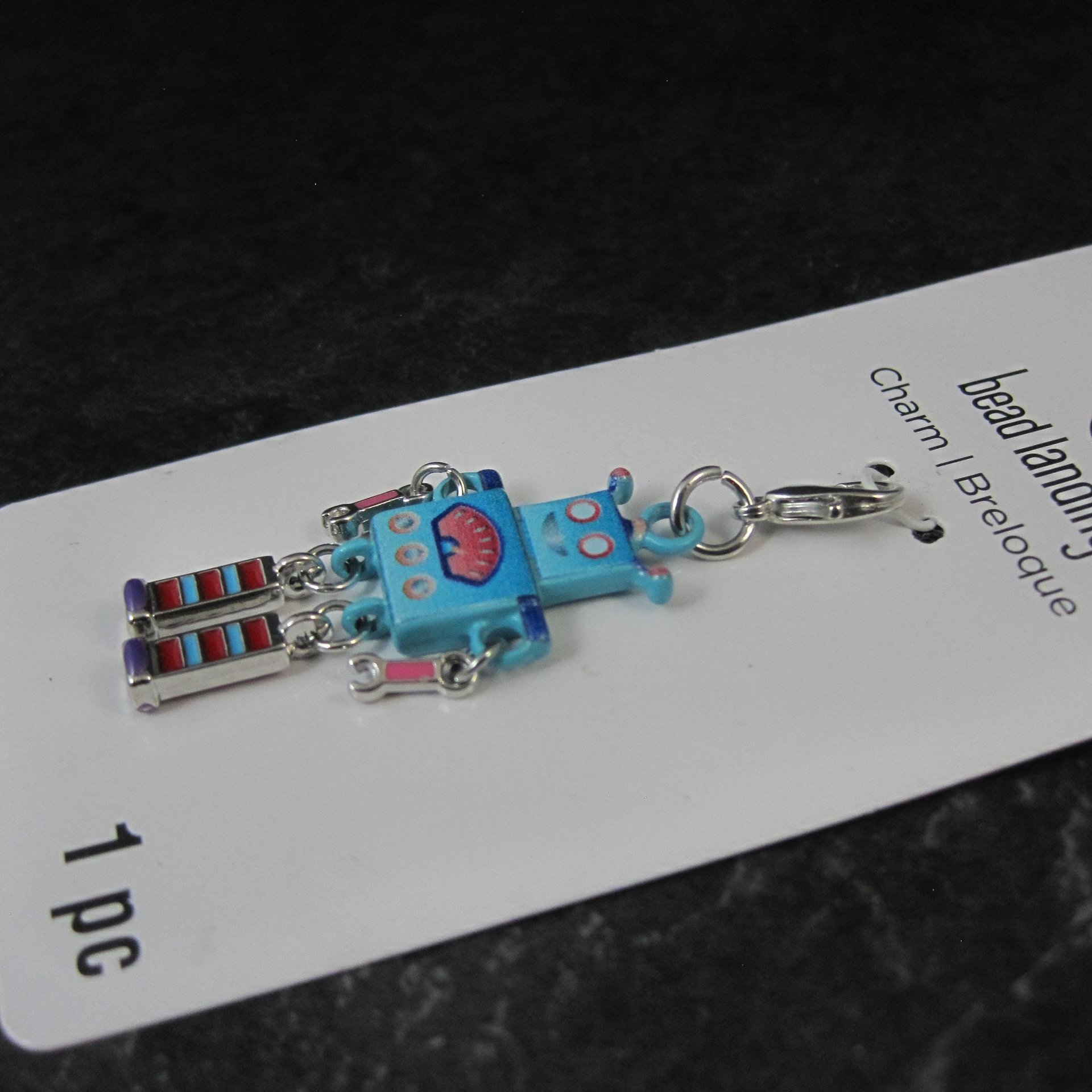Enamel Robot Charm by Bead Landing