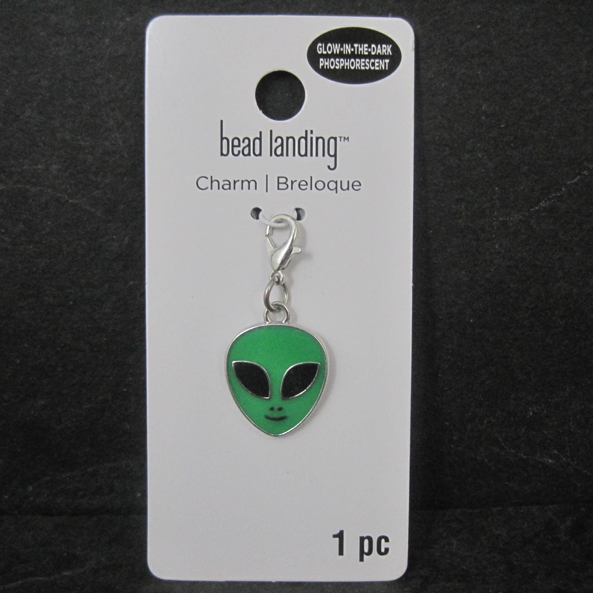 Glow-in-the-Dark Alien Charm by Bead Landing