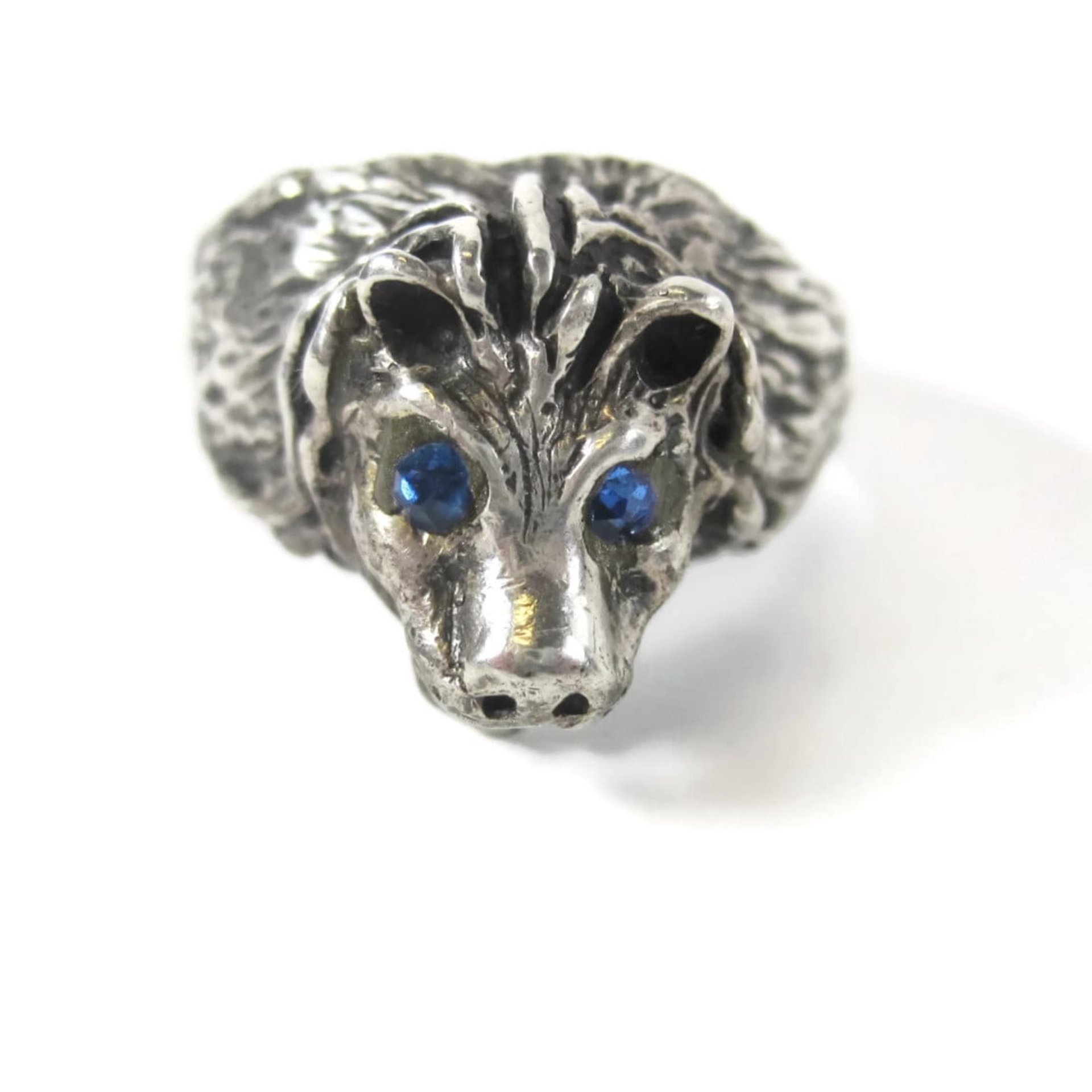 Vintage Sterling Lion Head Ring Size 10.5