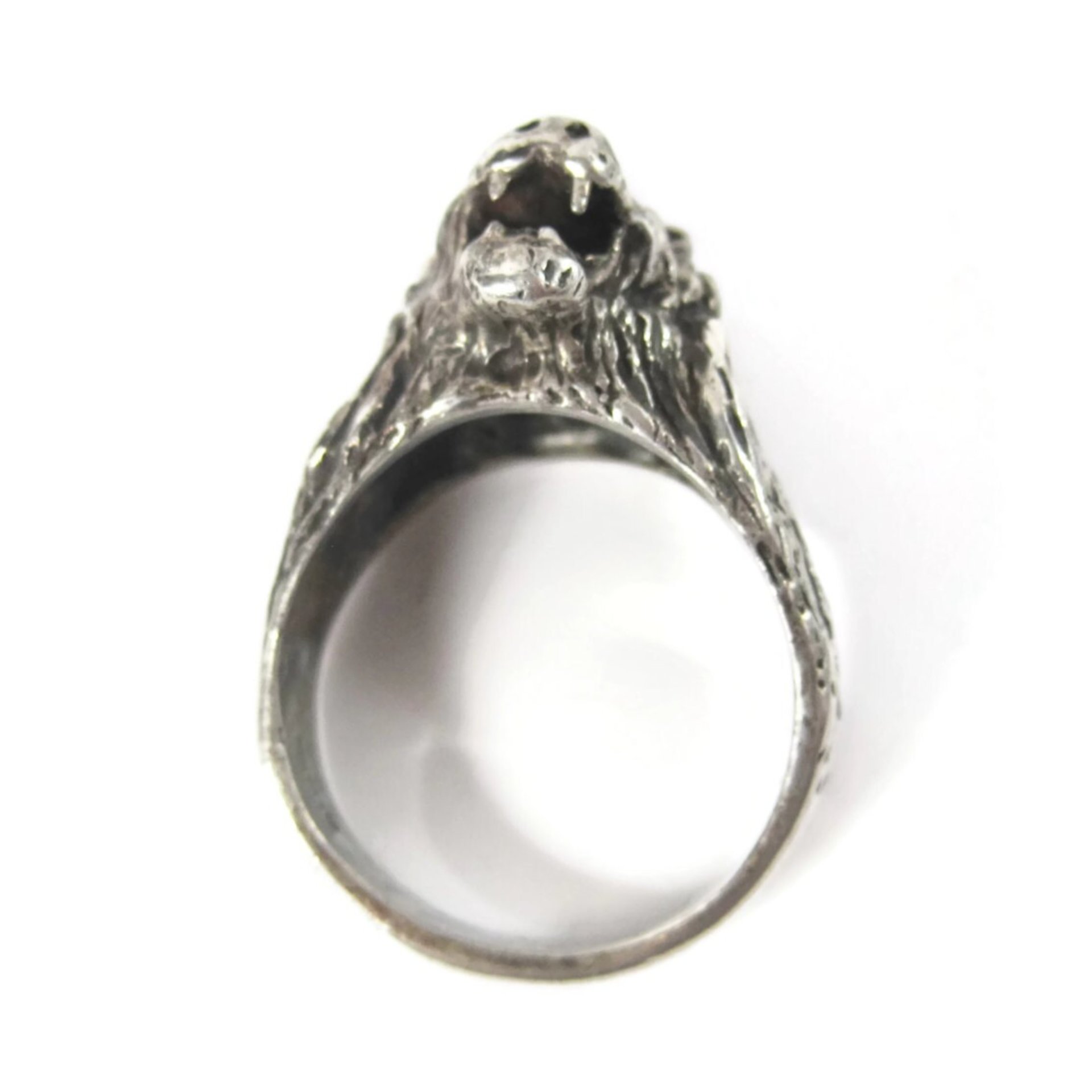Vintage Sterling Lion Head Ring Size 10.5