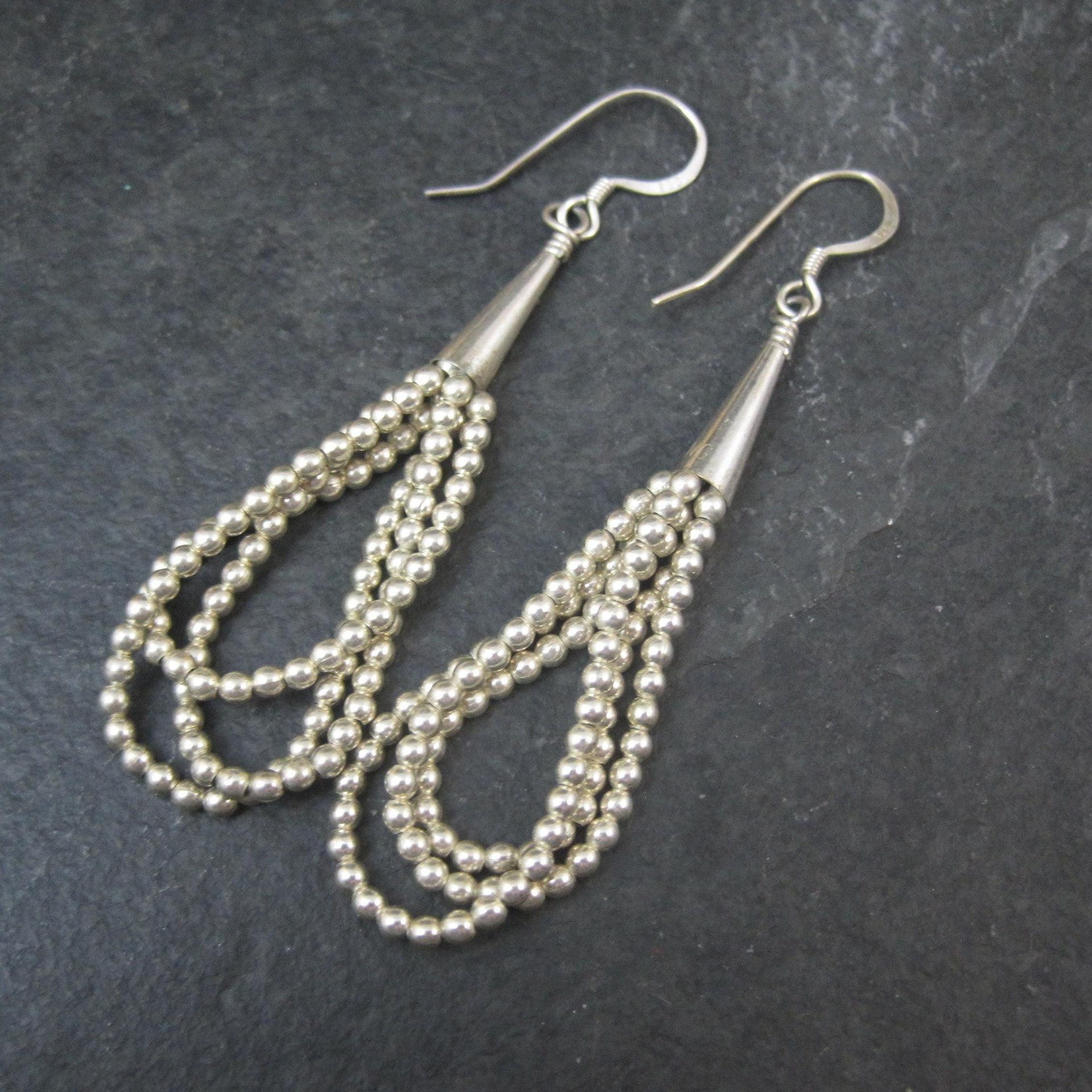 Southwestern Sterling Silver Bead Earrings