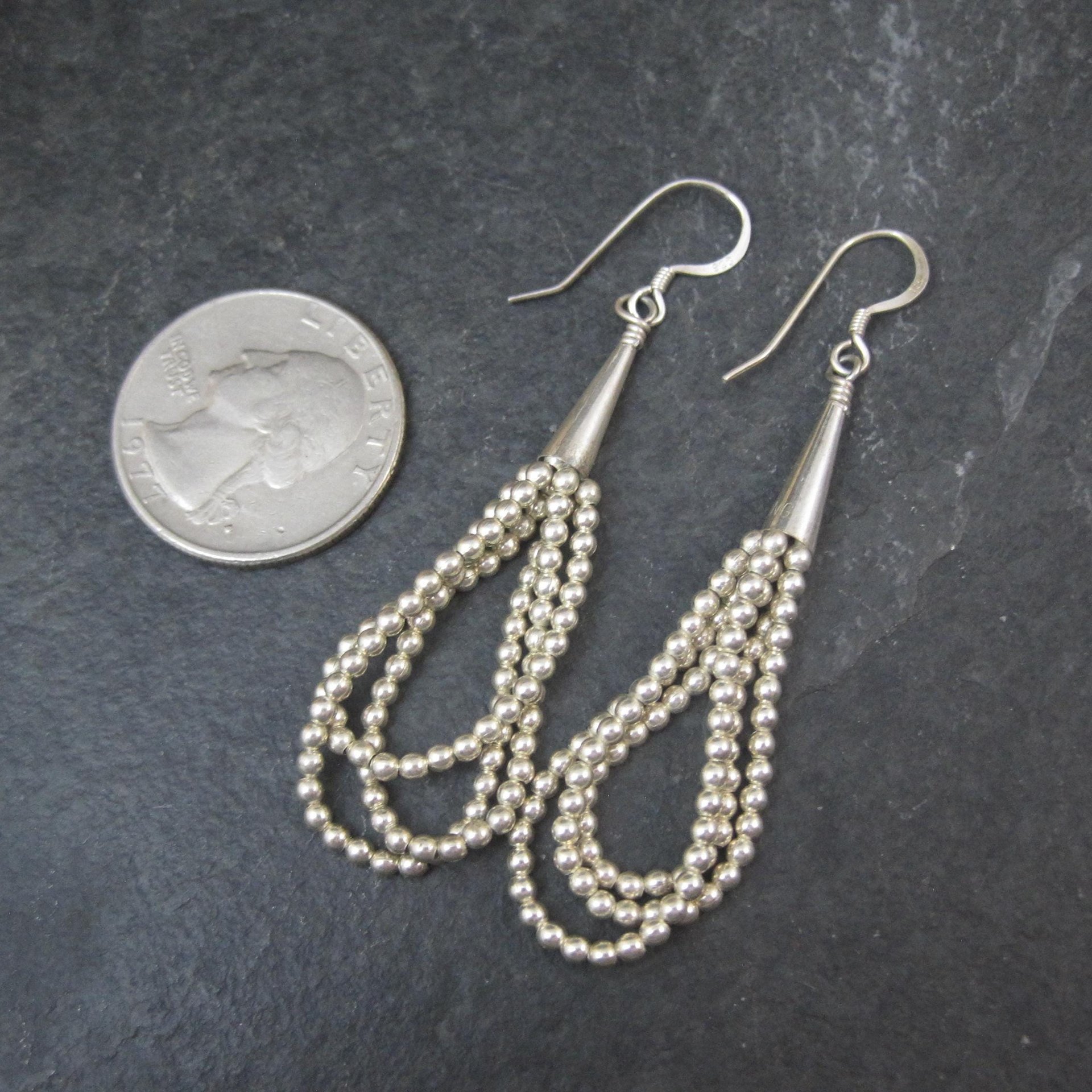 Southwestern Sterling Silver Bead Earrings