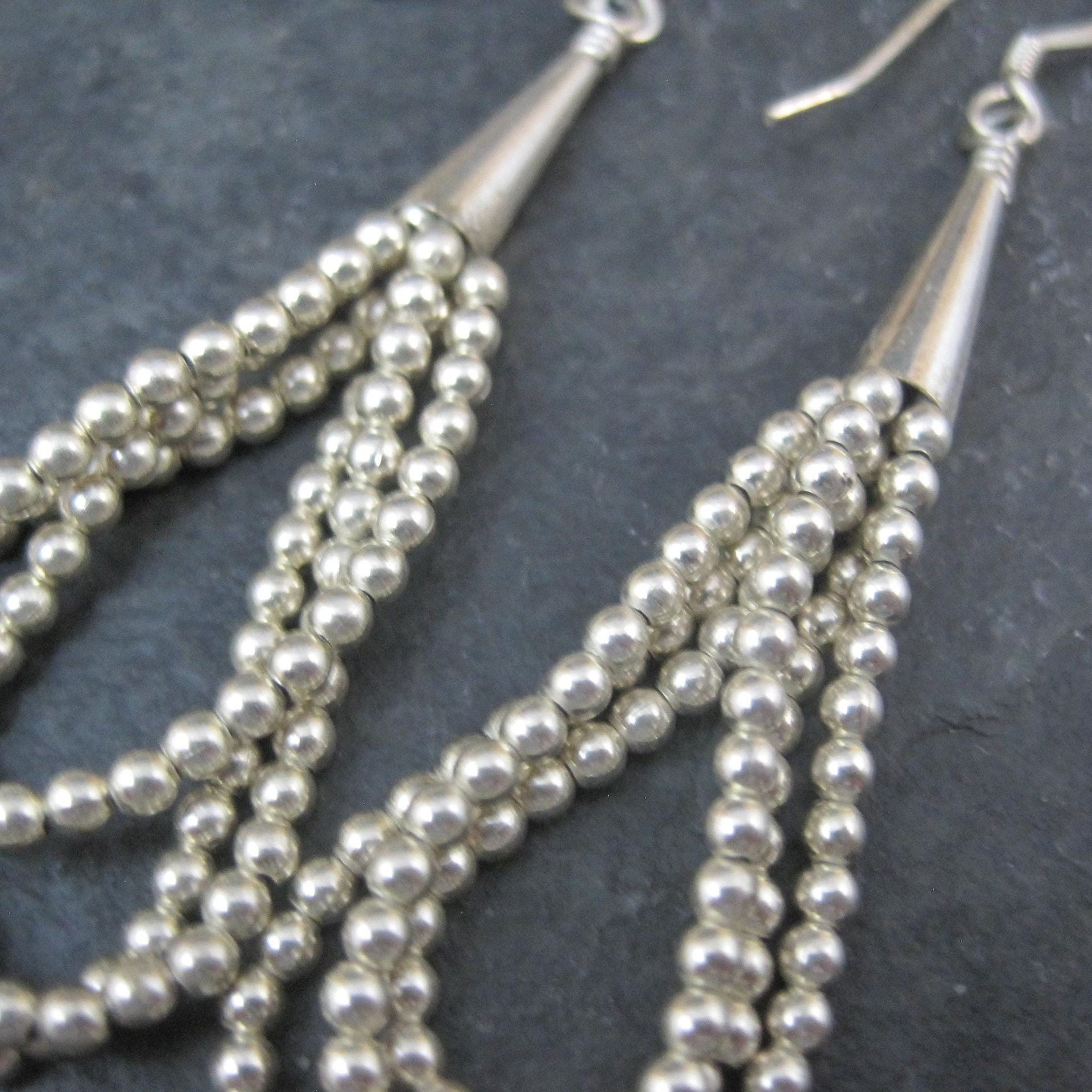 Southwestern Sterling Silver Bead Earrings
