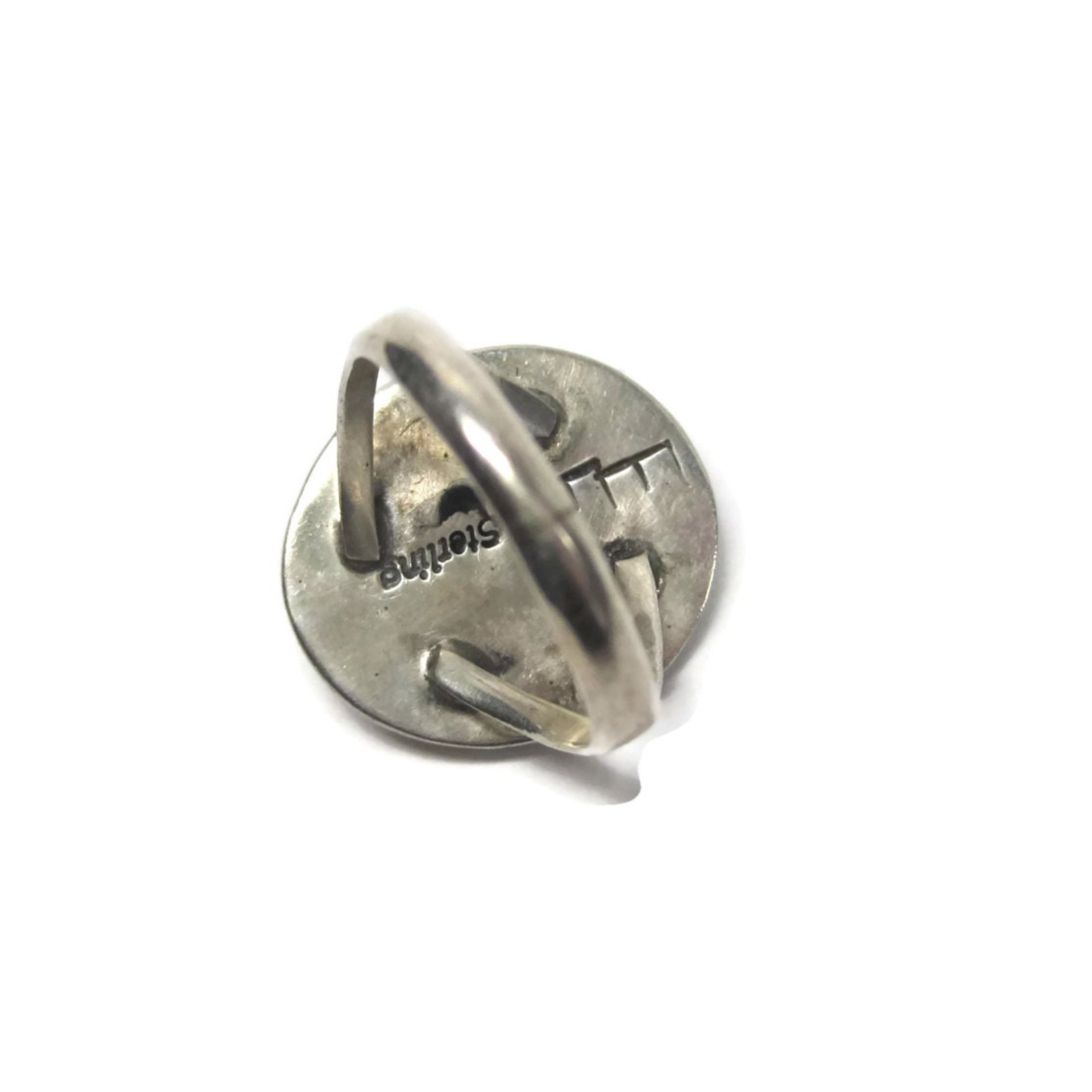 Vintage Malachite Ring Navajo Sterling Size 6