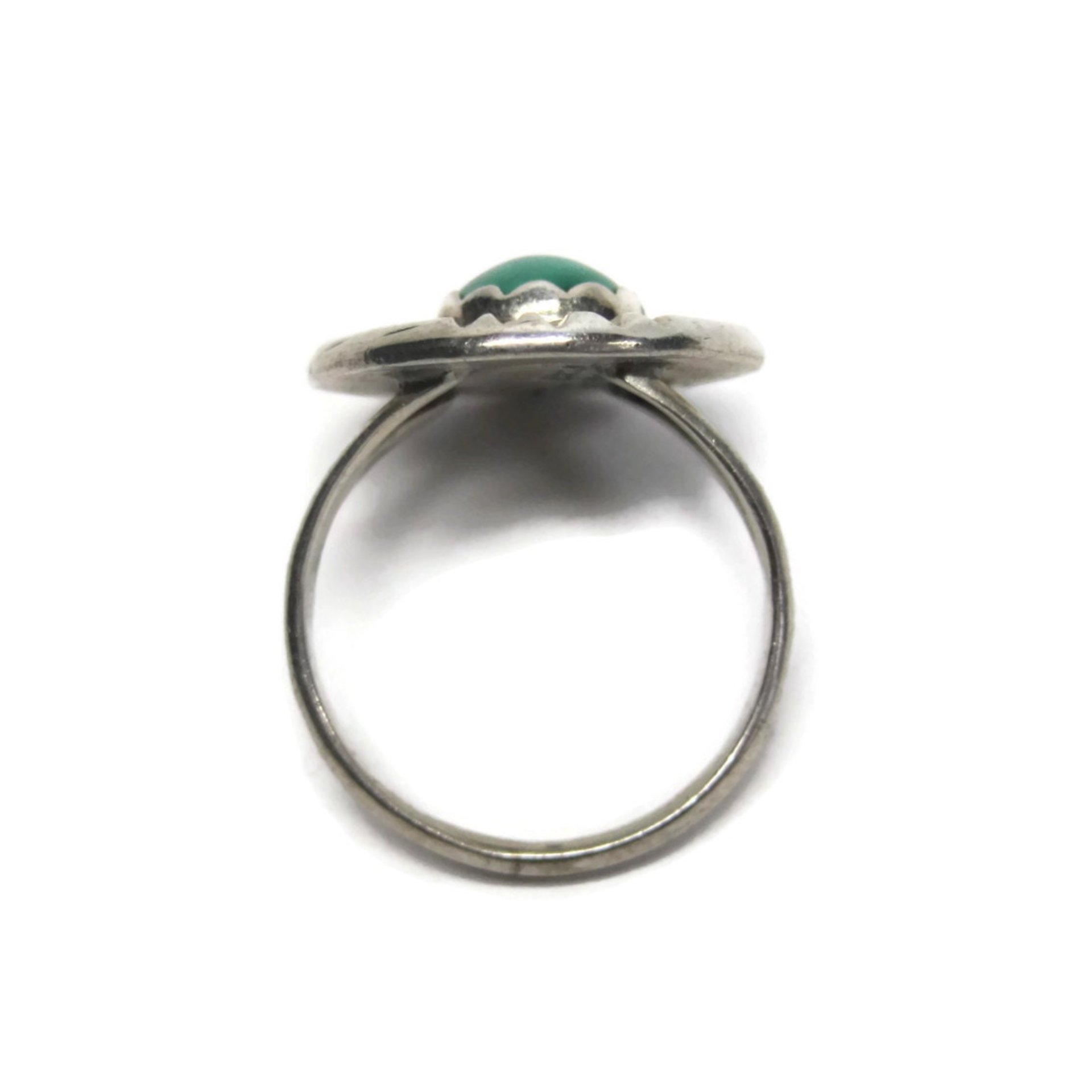 Vintage Malachite Ring Navajo Sterling Size 6