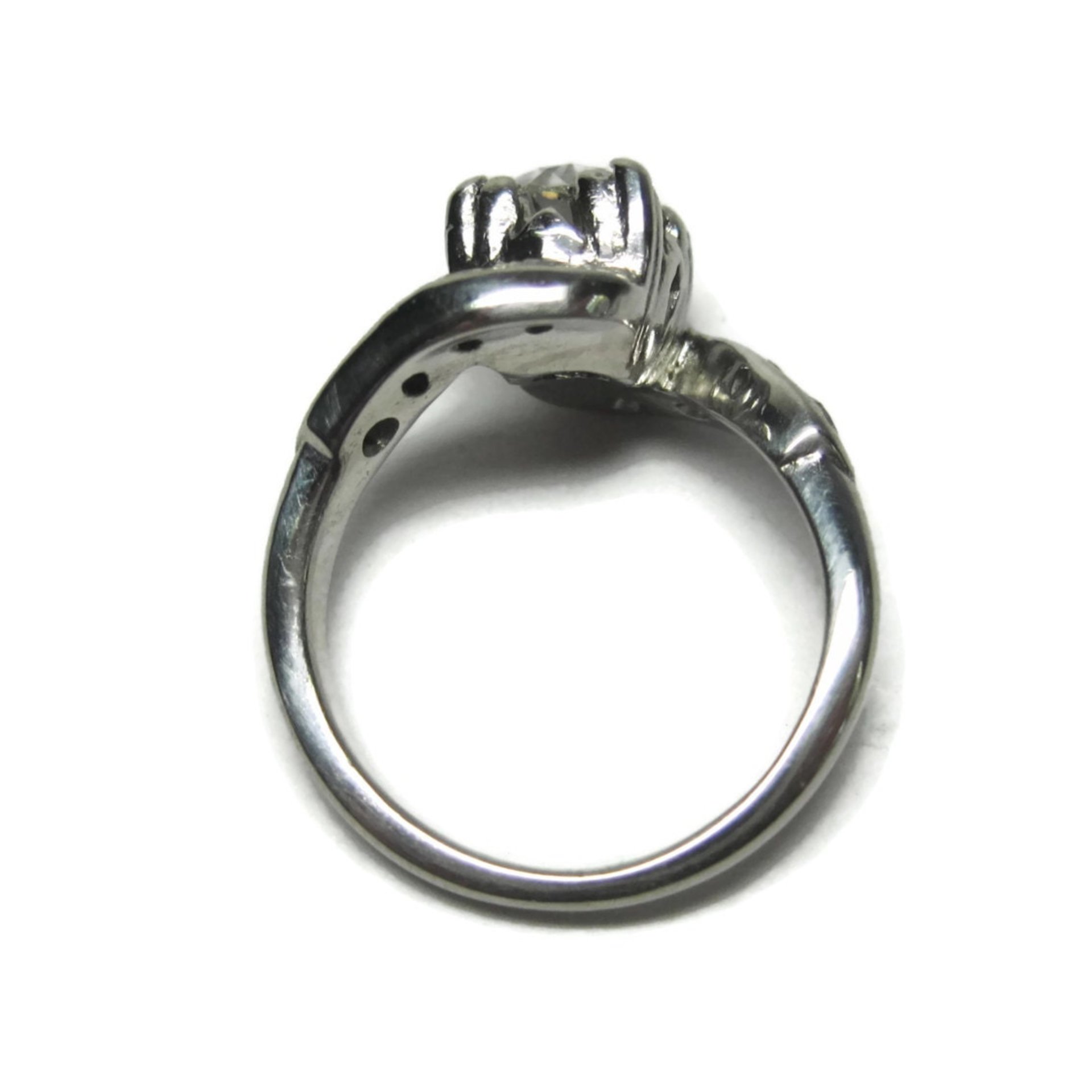 Antique Platinum .69 Carat Diamond Pinky Ring Size 2.5
